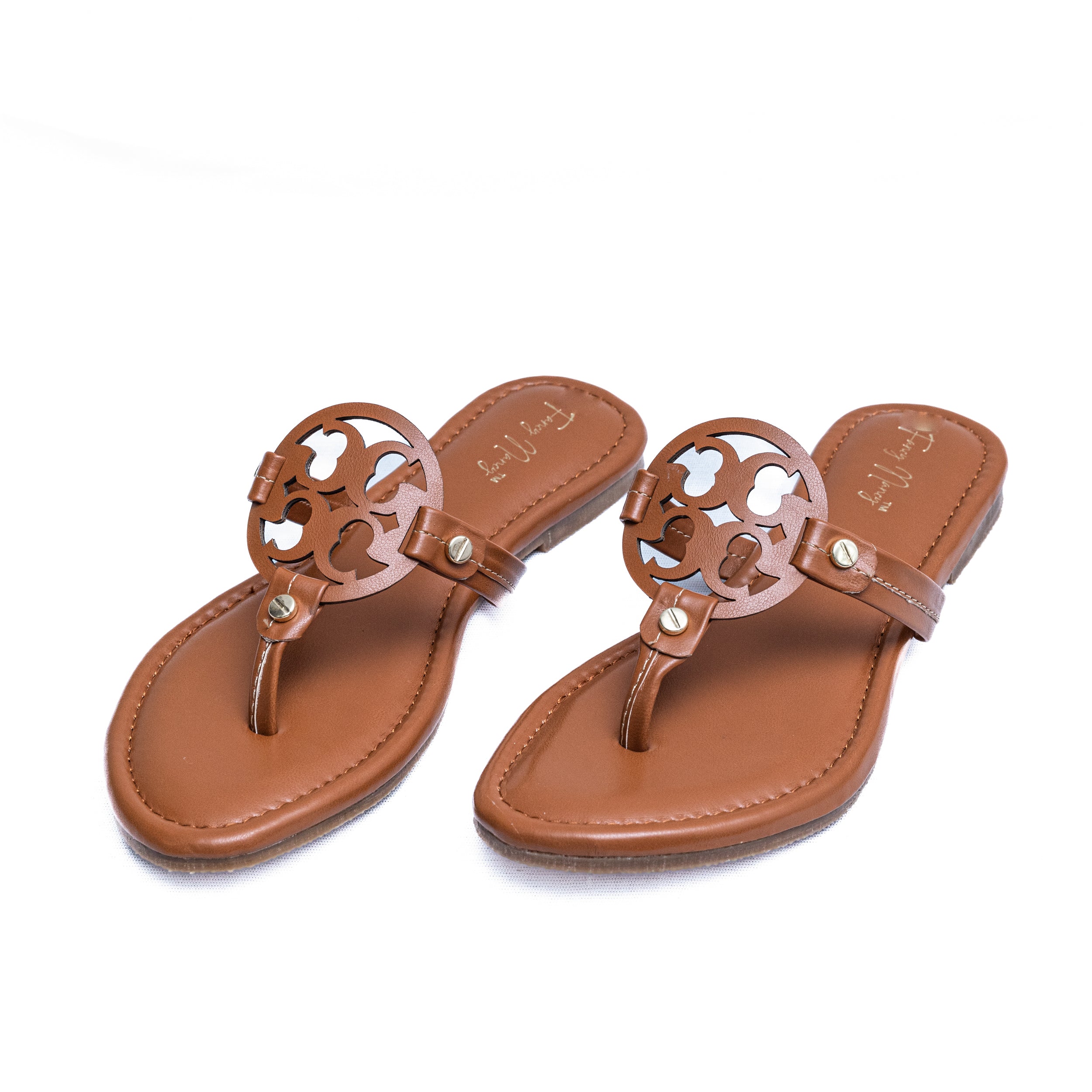 T Shape Flats - Tan