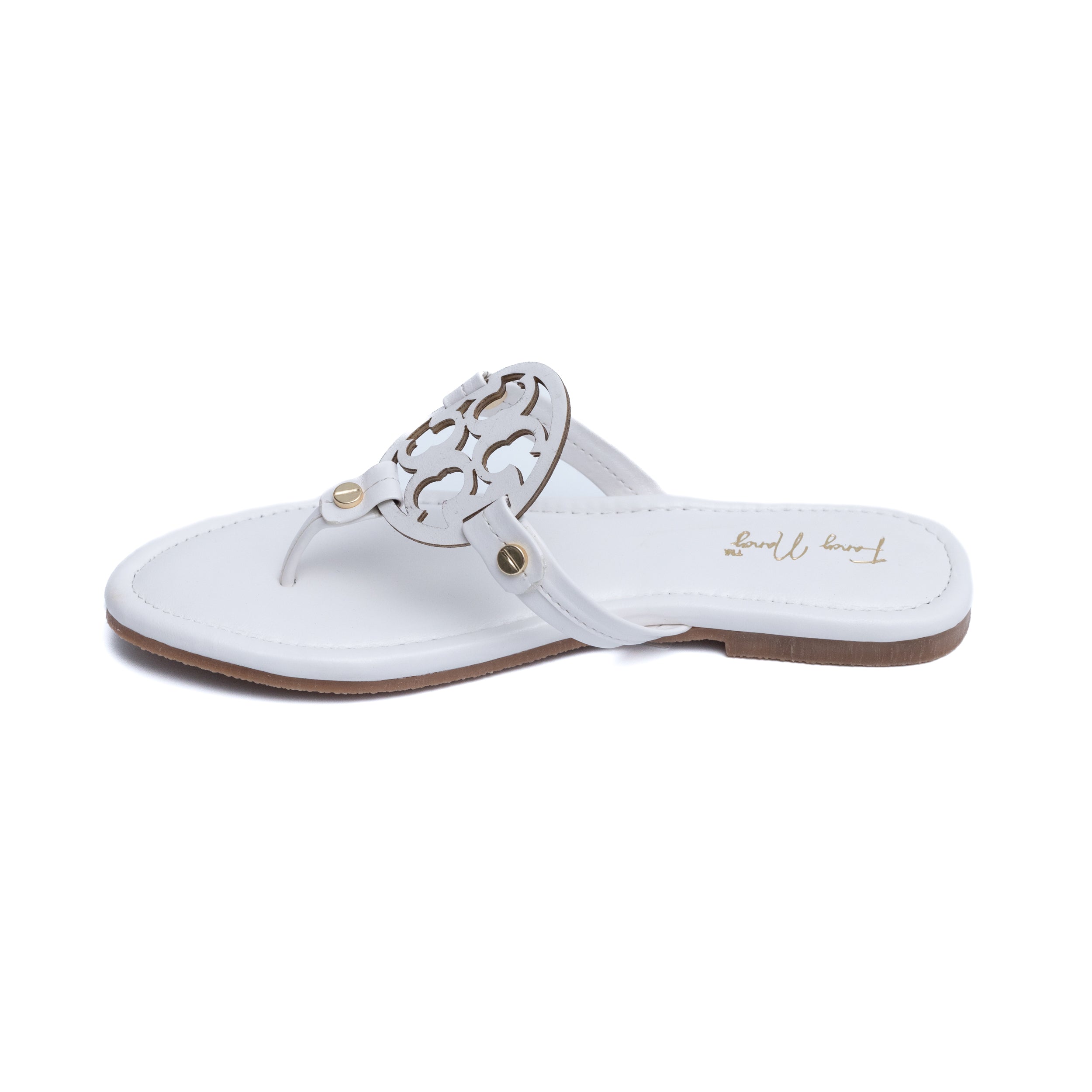 T Shape Flats - White