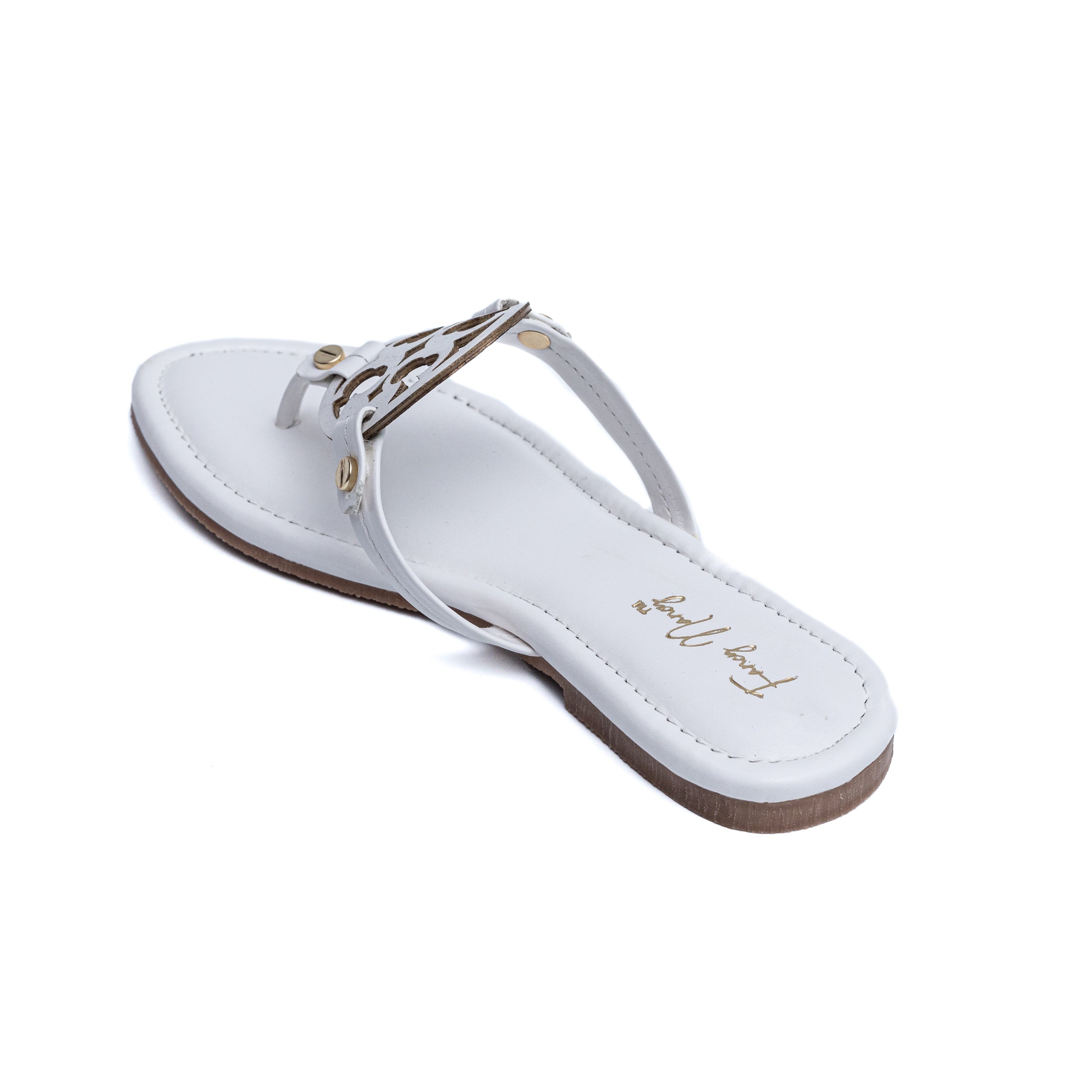 T Shape Flats - White