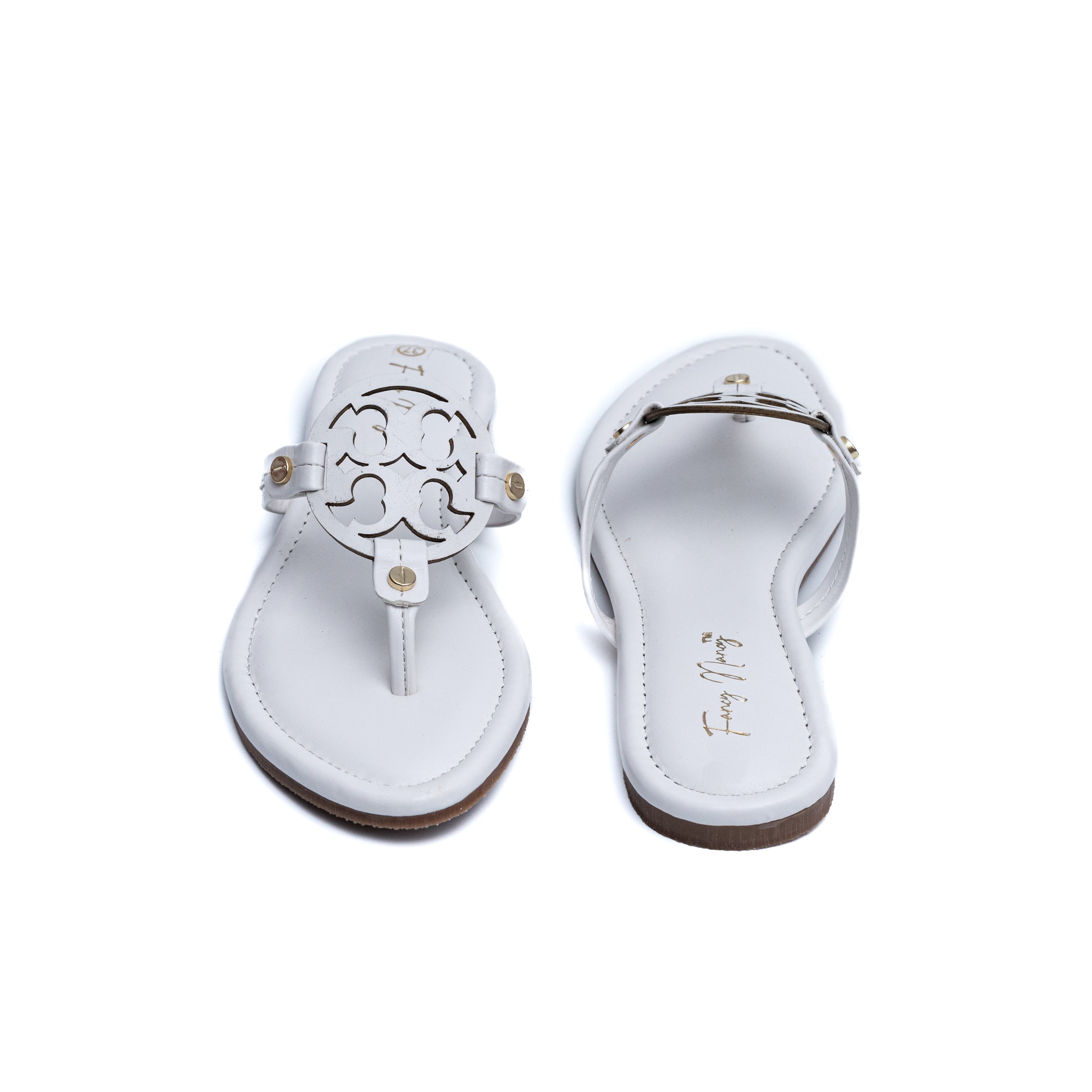 T Shape Flats - White