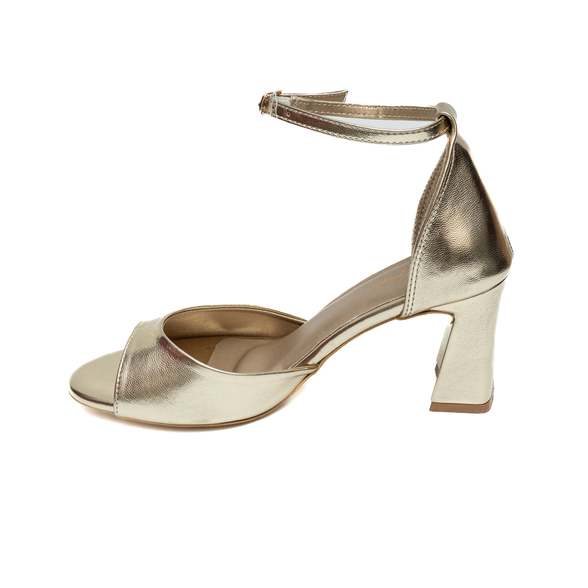 Ankle Strap Sandals - Gold