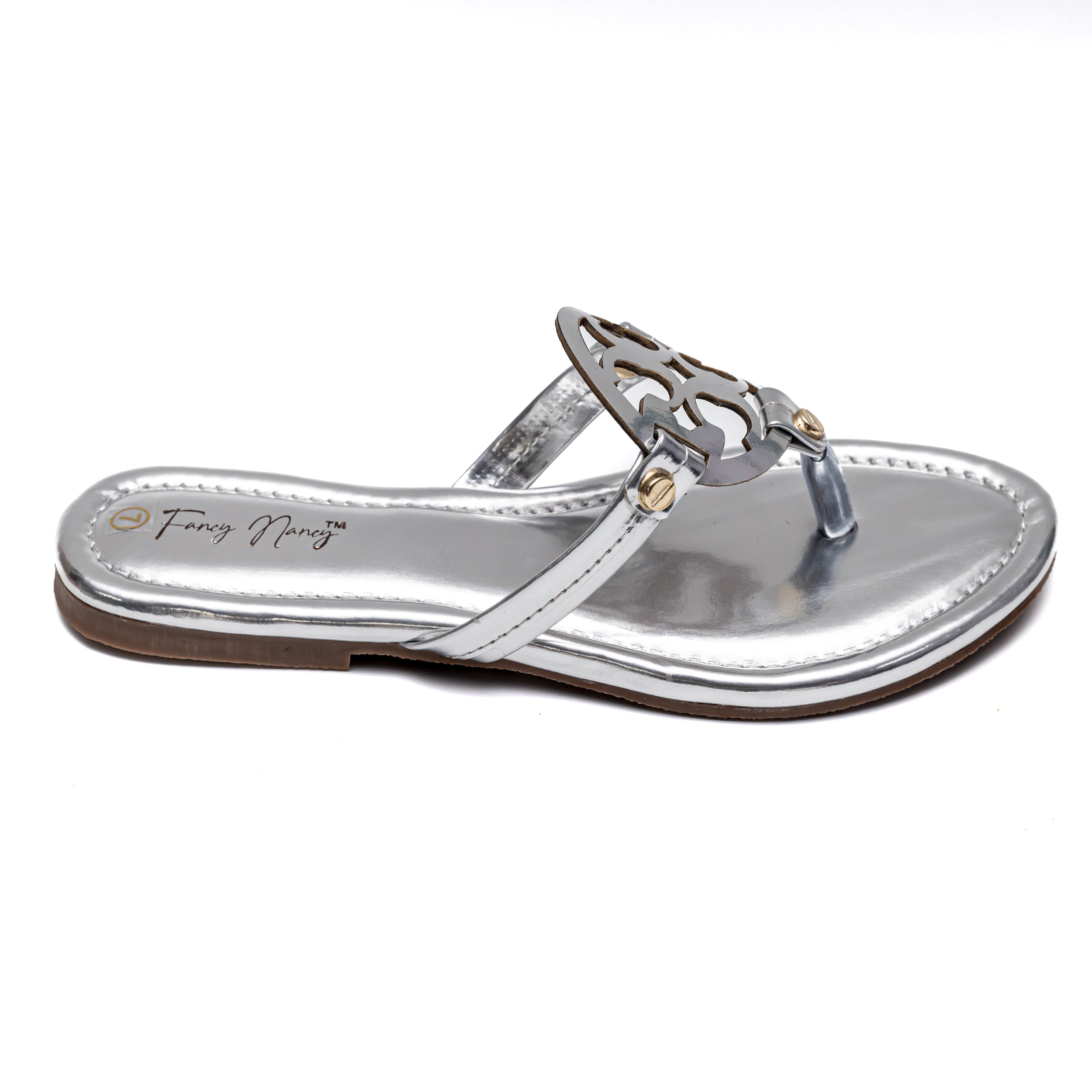 T Shape Flats - Silver