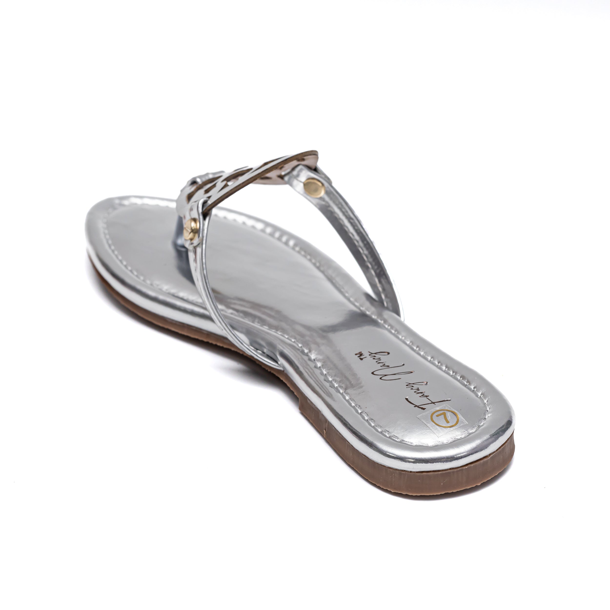 T Shape Flats - Silver