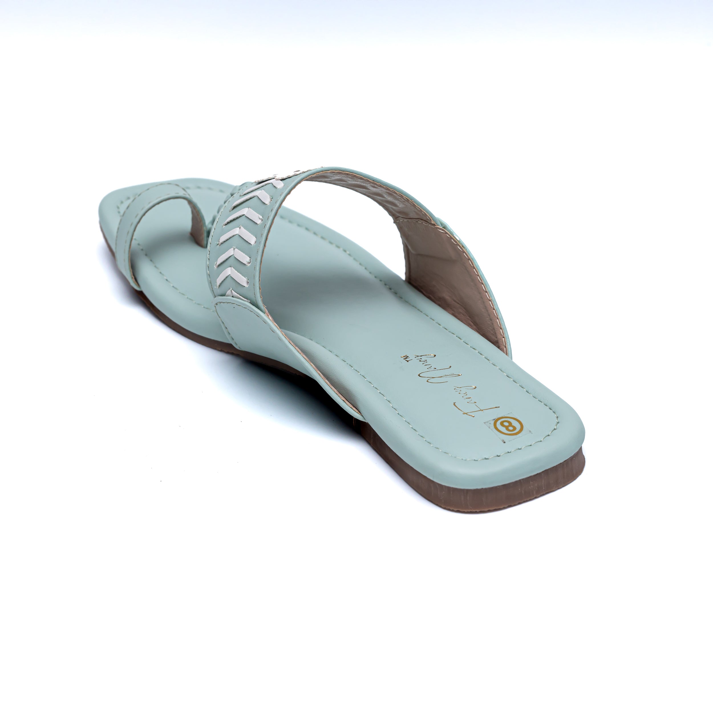 Designer Strap Kolhapuri - Mint Green