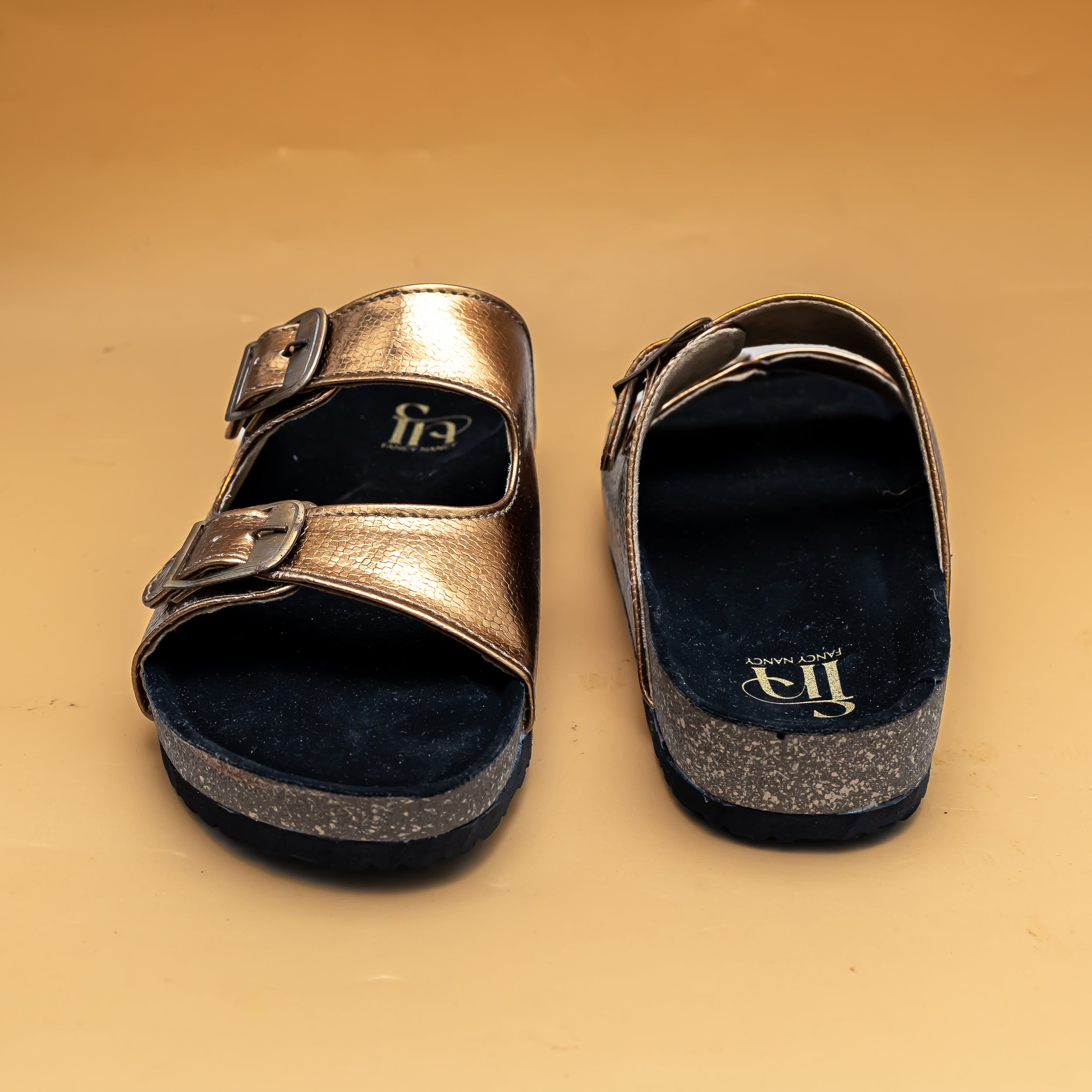 Metallic Buckle Sliders - Copper