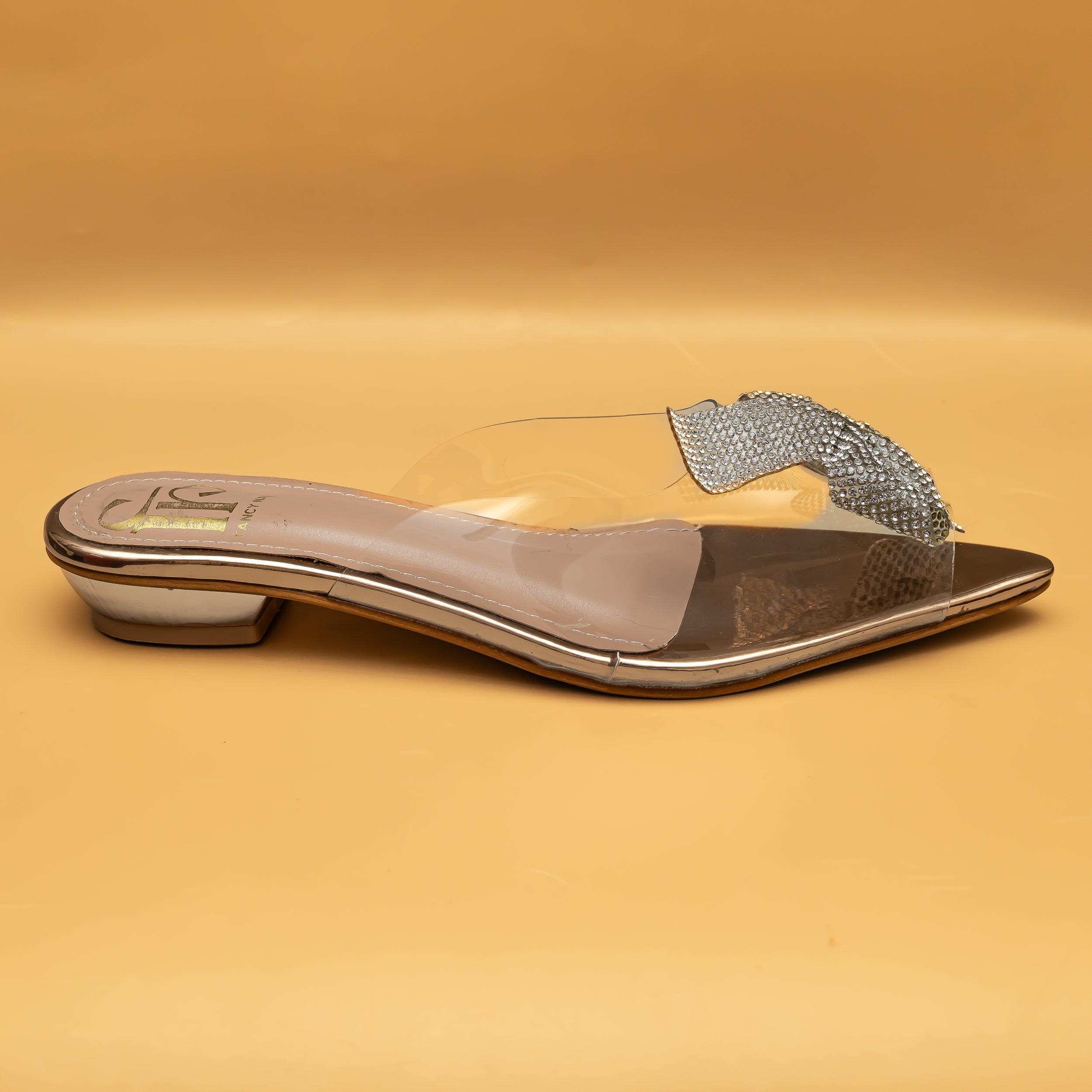 Shimmer Bow Flats - Rose Gold
