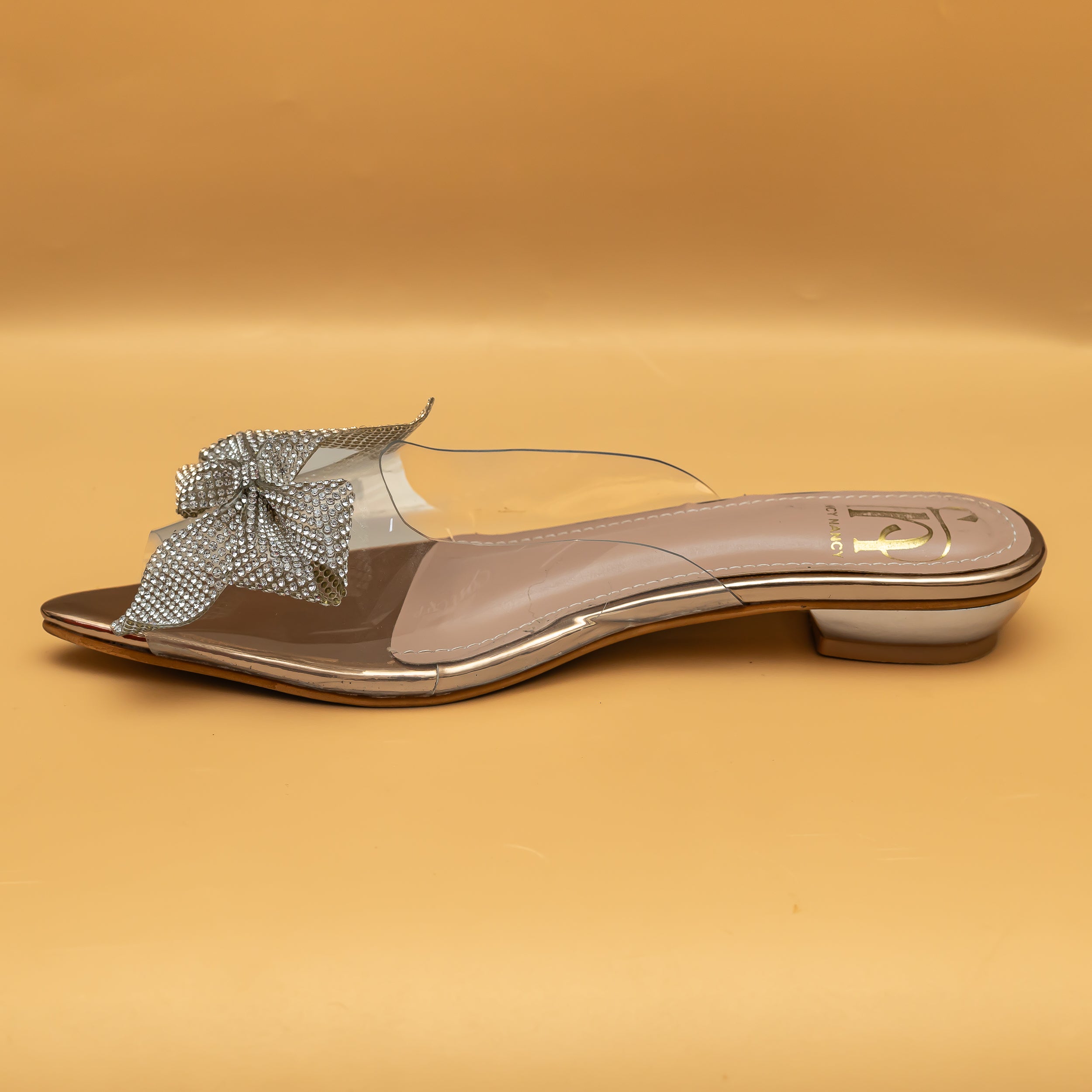 Shimmer Bow Flats - Rose Gold