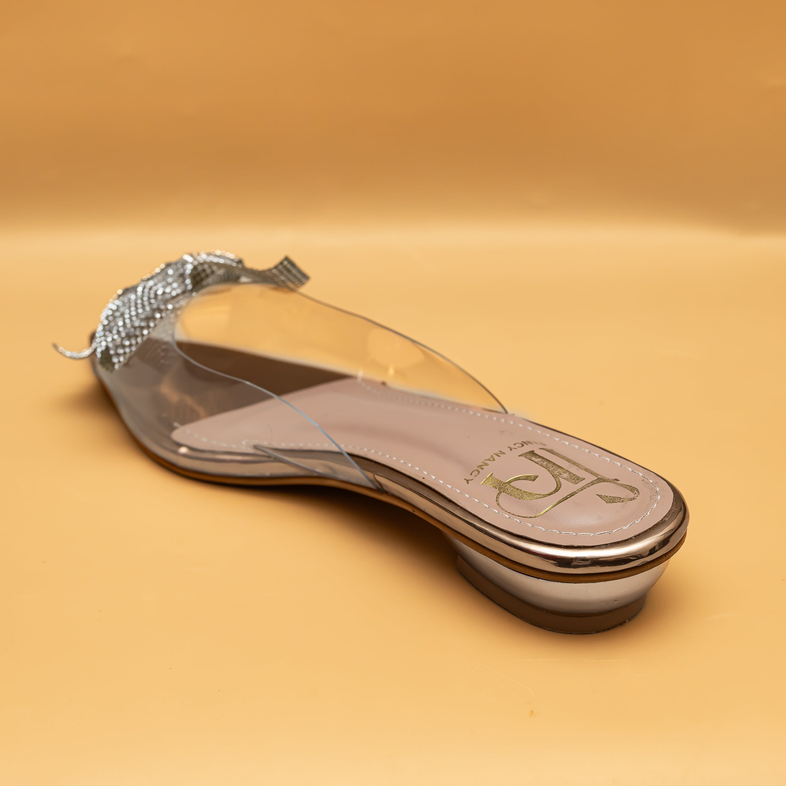 Shimmer Bow Flats - Rose Gold