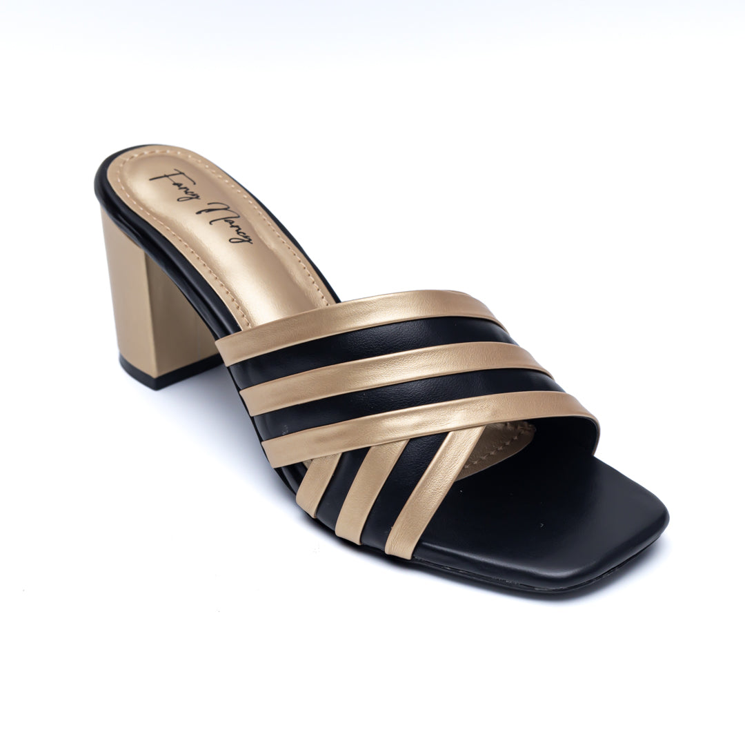 Multi Strap Mules - Black