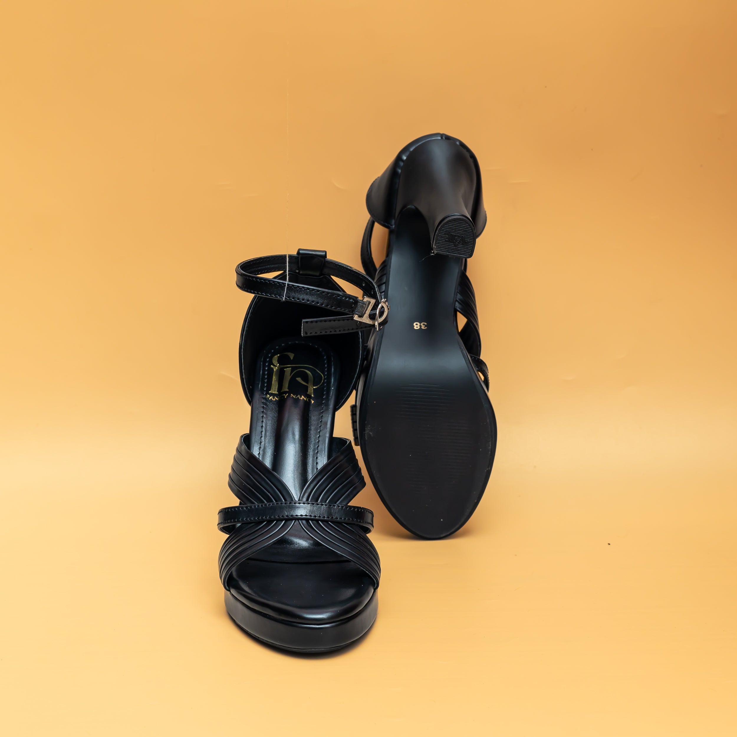 Aziza Platform Heels - Black