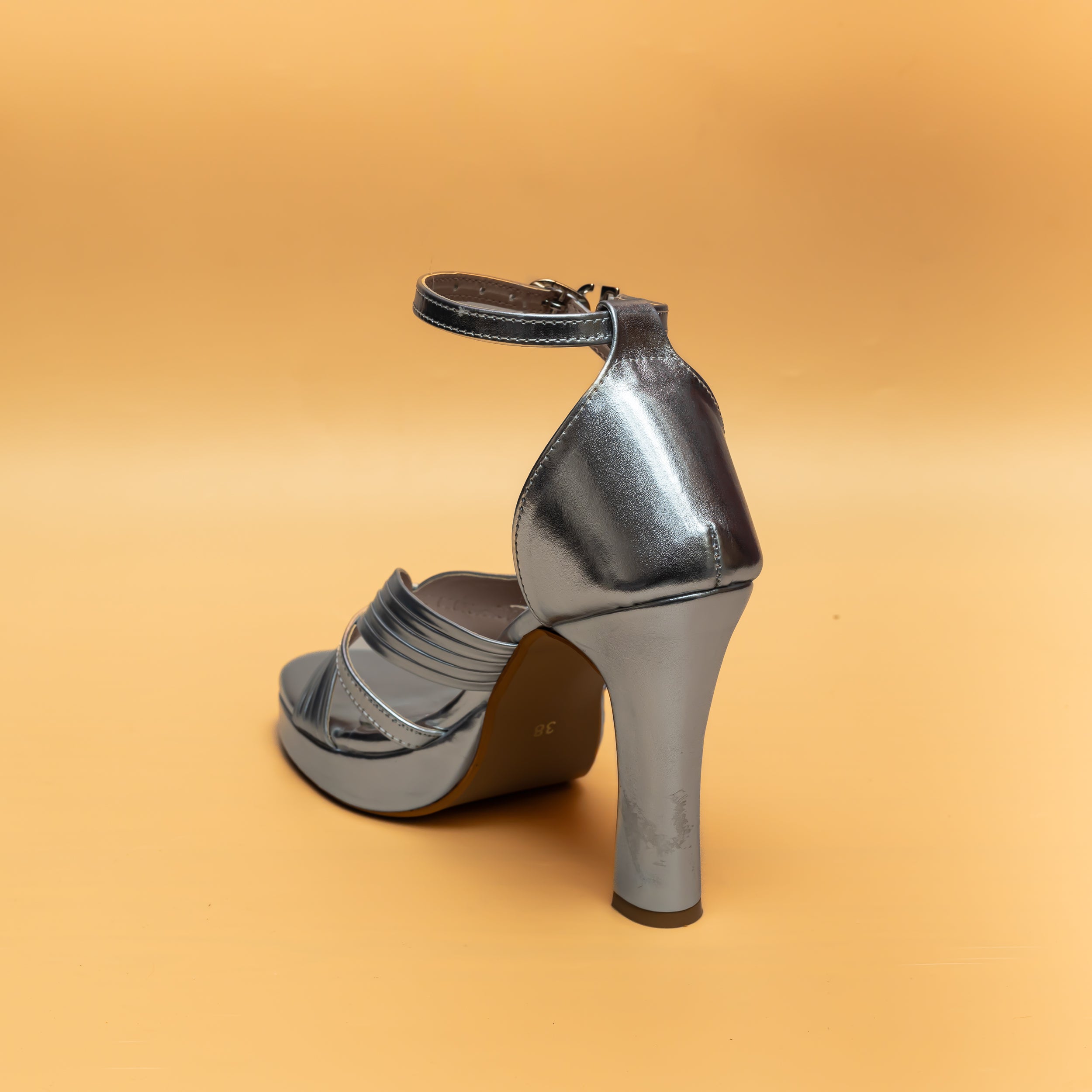 Aziza Platform Heels - Silver