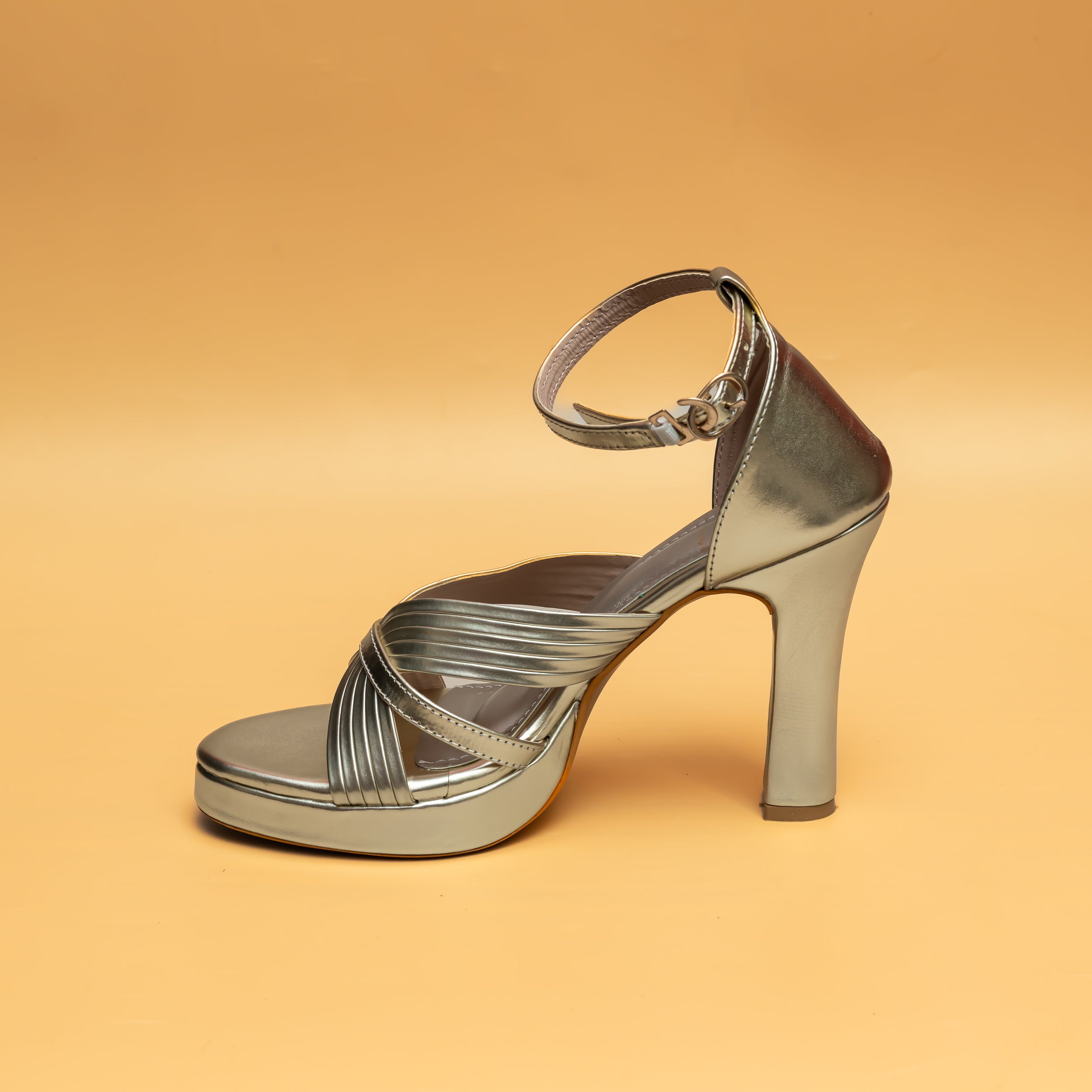 Aziza Platform Heels - Gold