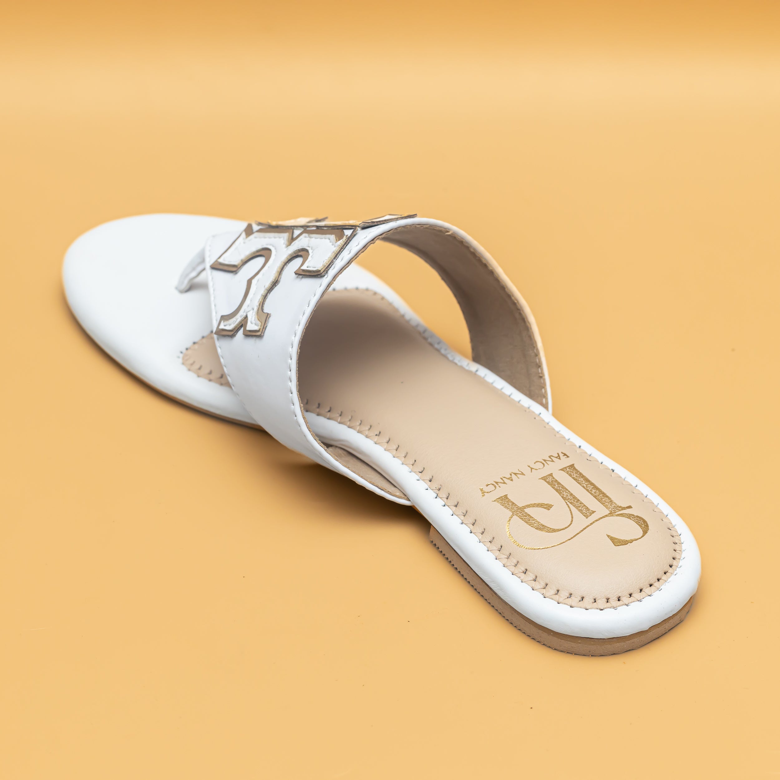 Metallic Detail Flat - White