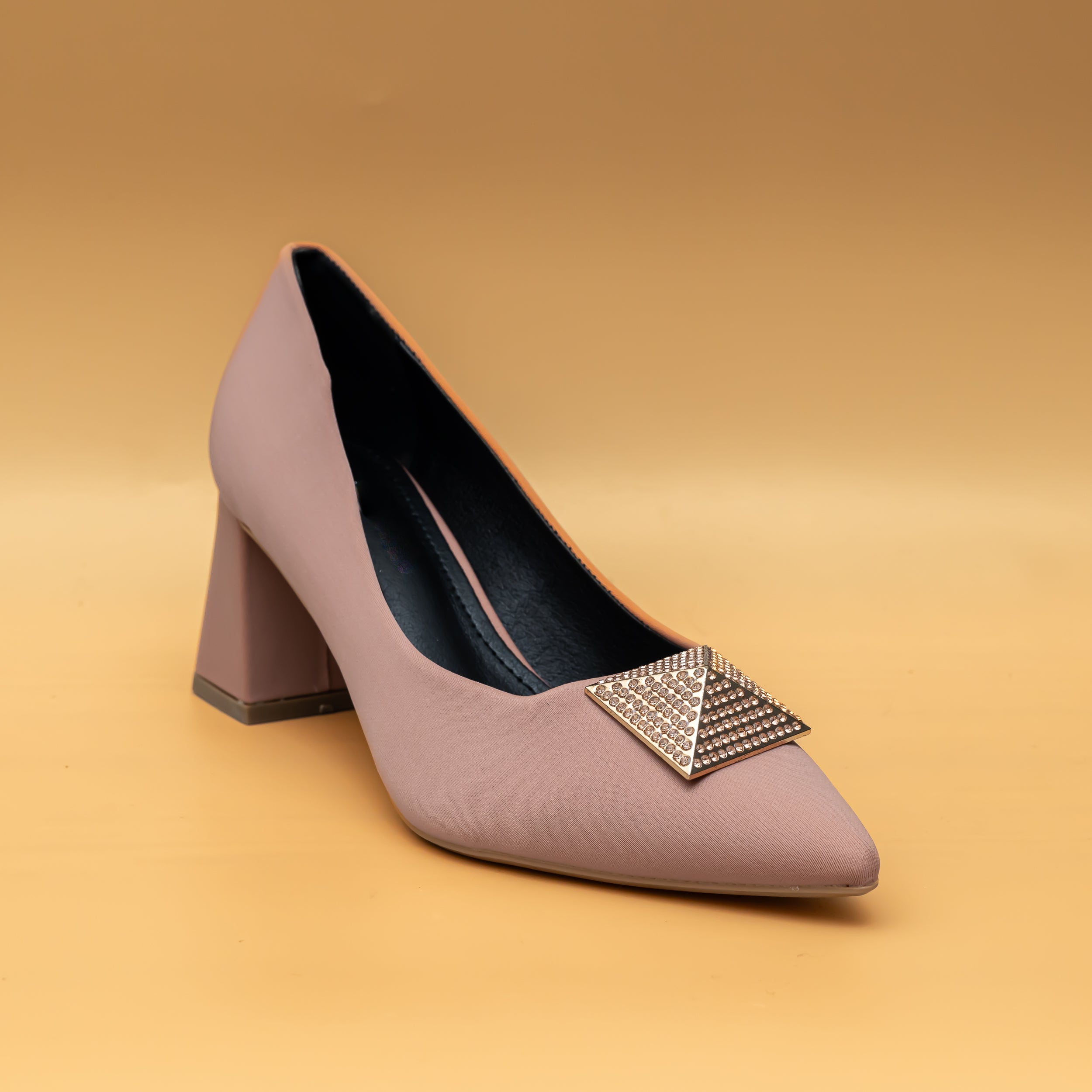 Pyramid Broach Pumps - Pink