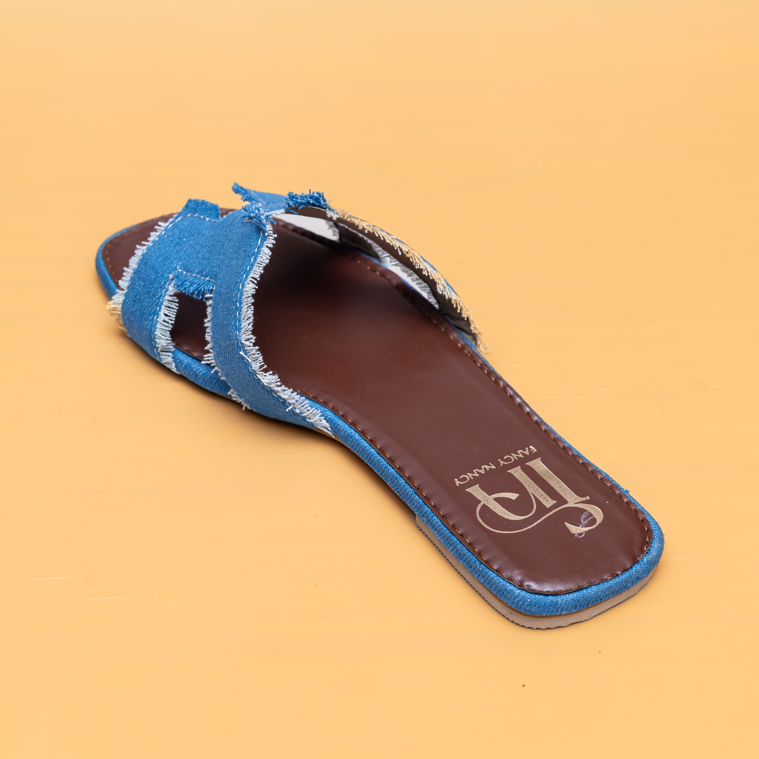 Oran Denim Flats - Blue