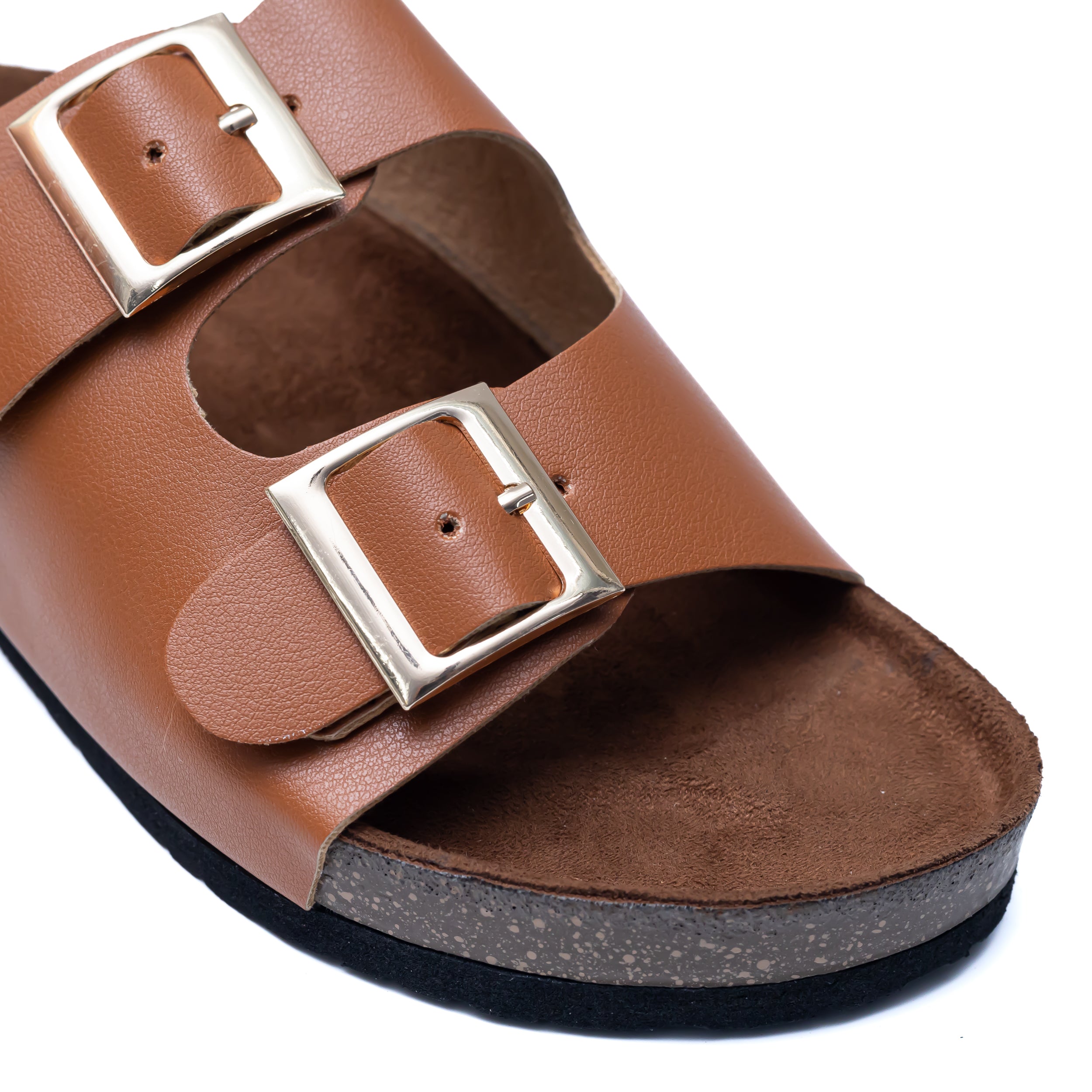 Buckle Strap Sliders - Tan