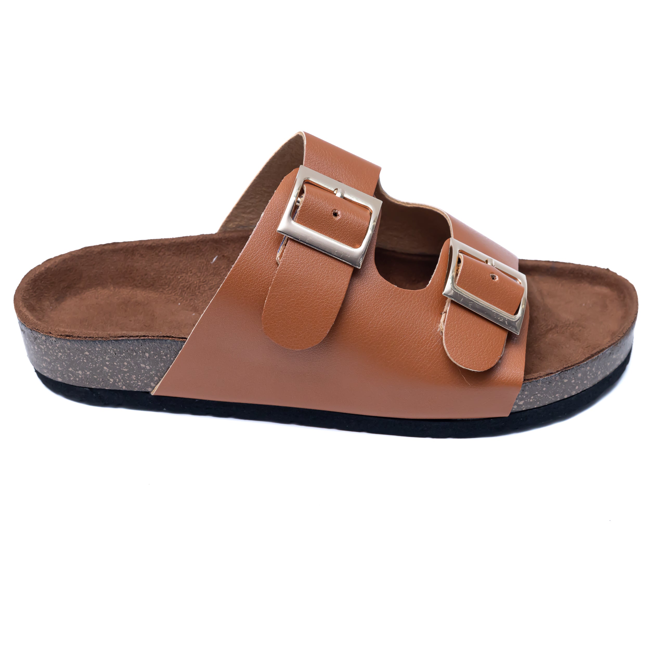 Buckle Strap Sliders - Tan