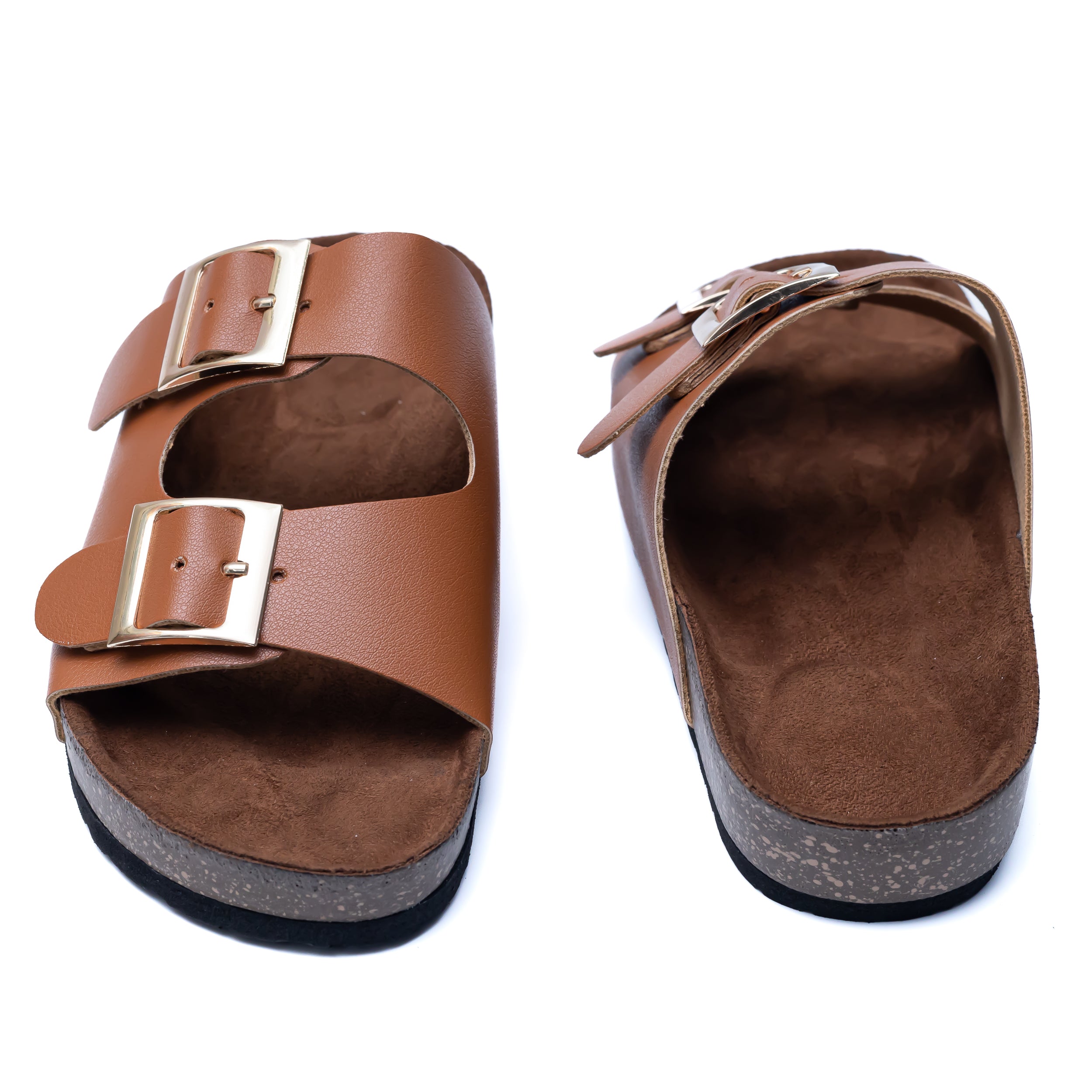 Buckle Strap Sliders - Tan