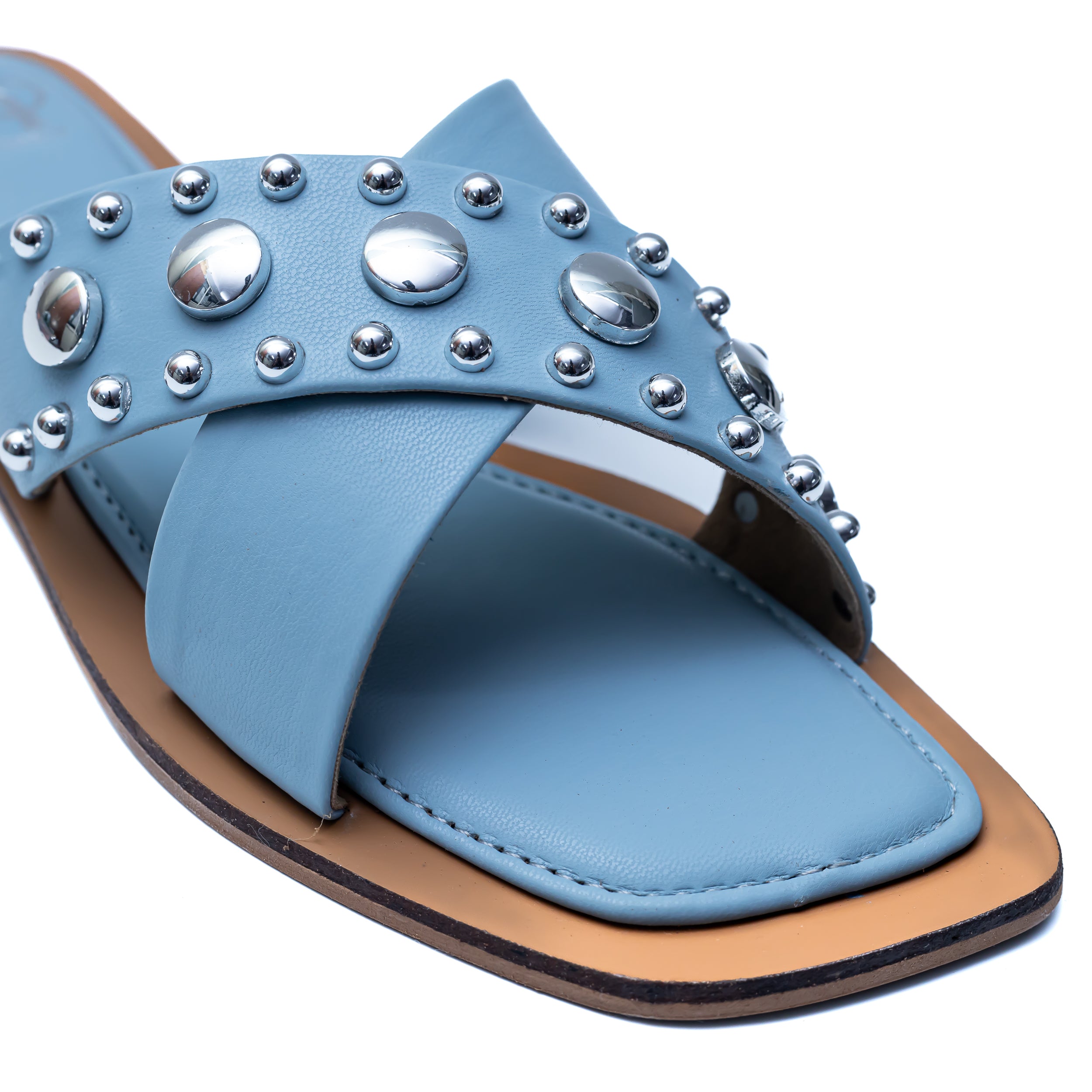 Crystal Criss Cross Flats - Sky Blue