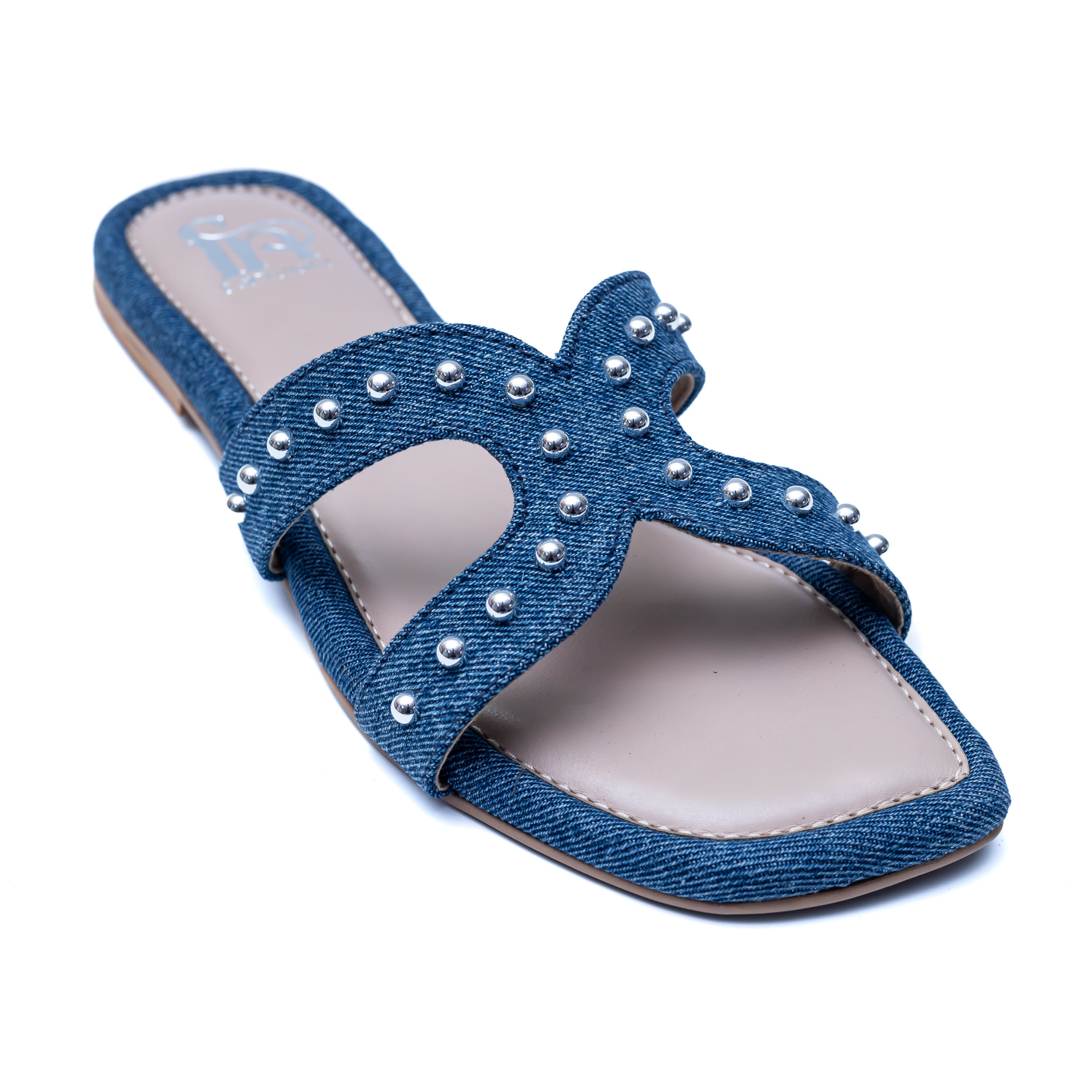 Studded H Flats - Blue