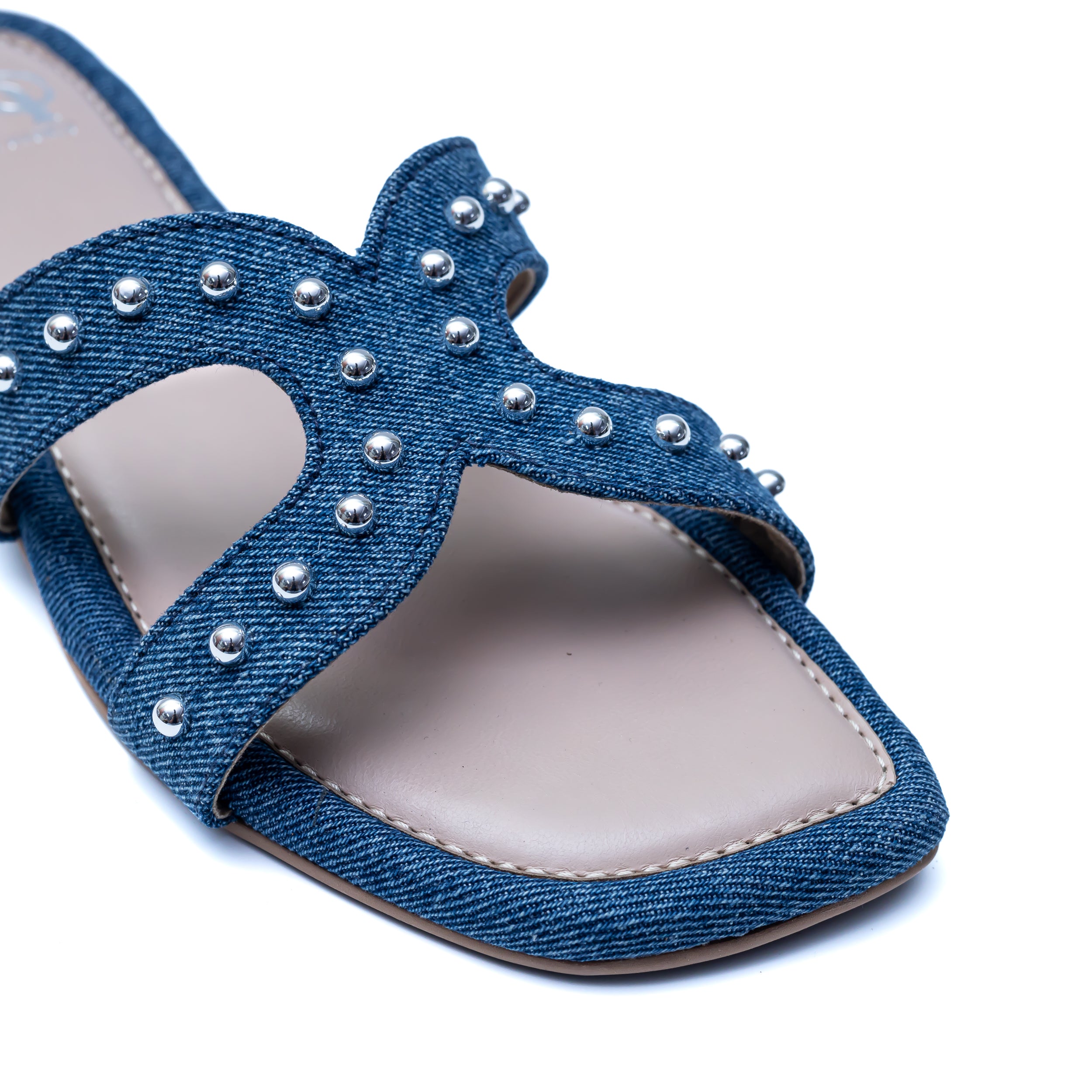 Studded H Flats - Blue