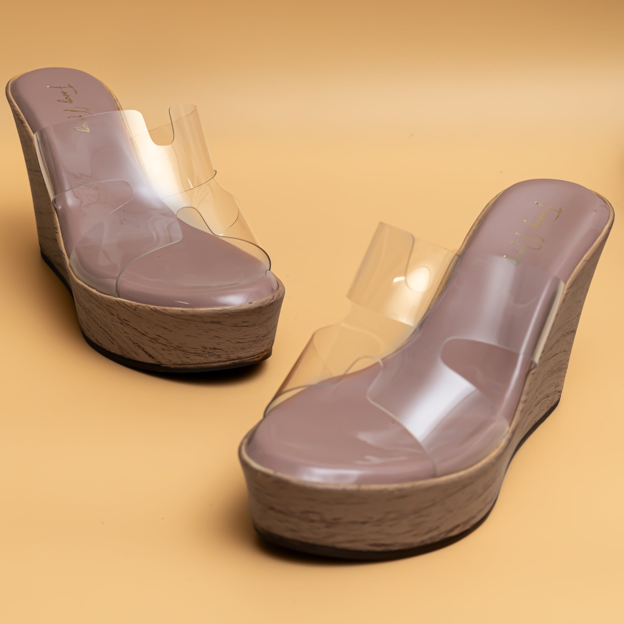 H Style Transy Wedges - Peach