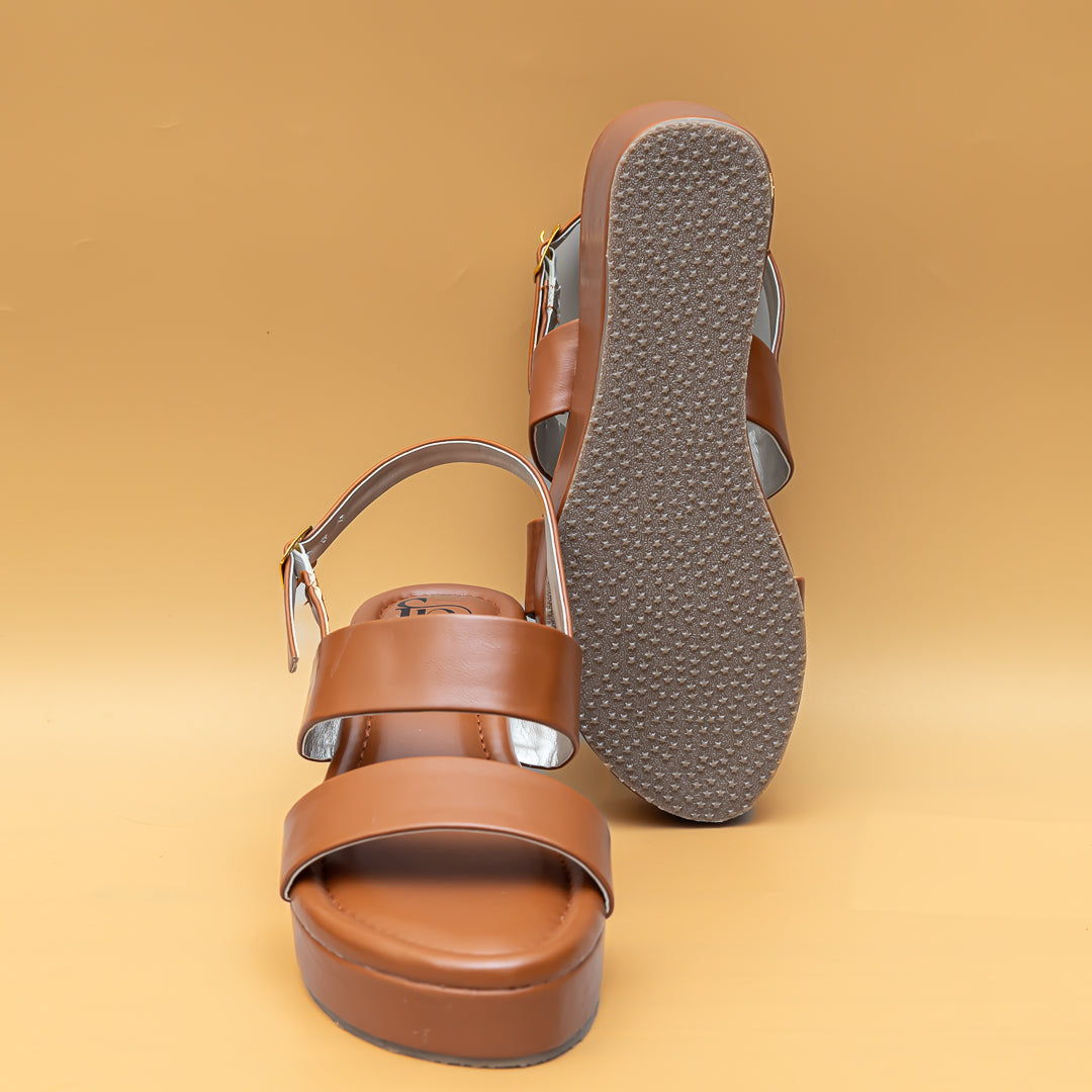 Twin Strap Sandals - Tan