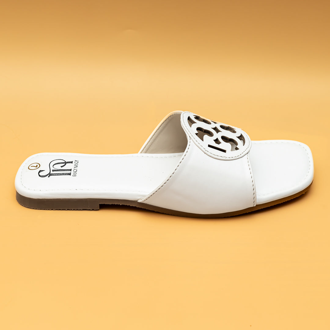 Tee Shape Slippers - White