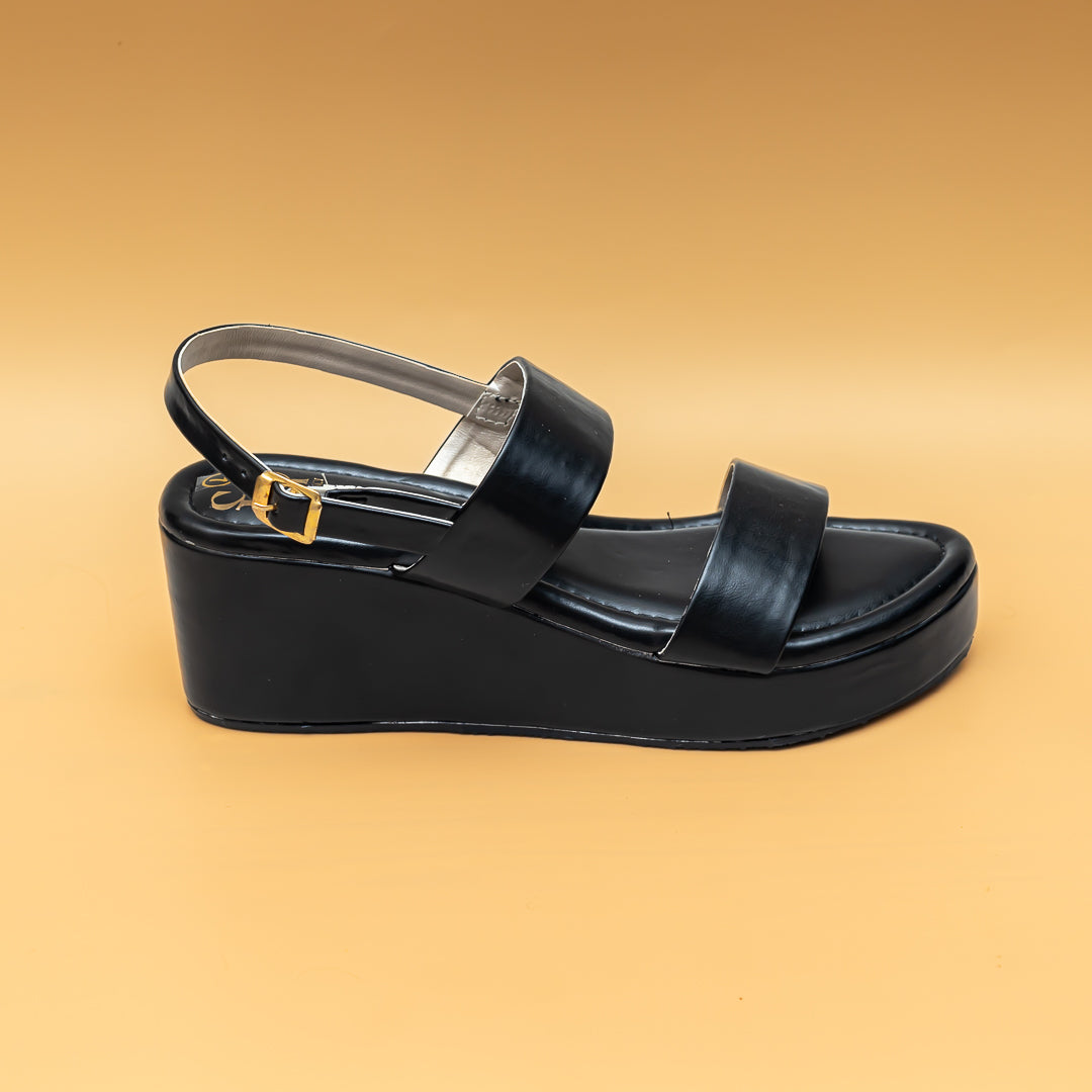 Twin Strap Sandals - Black