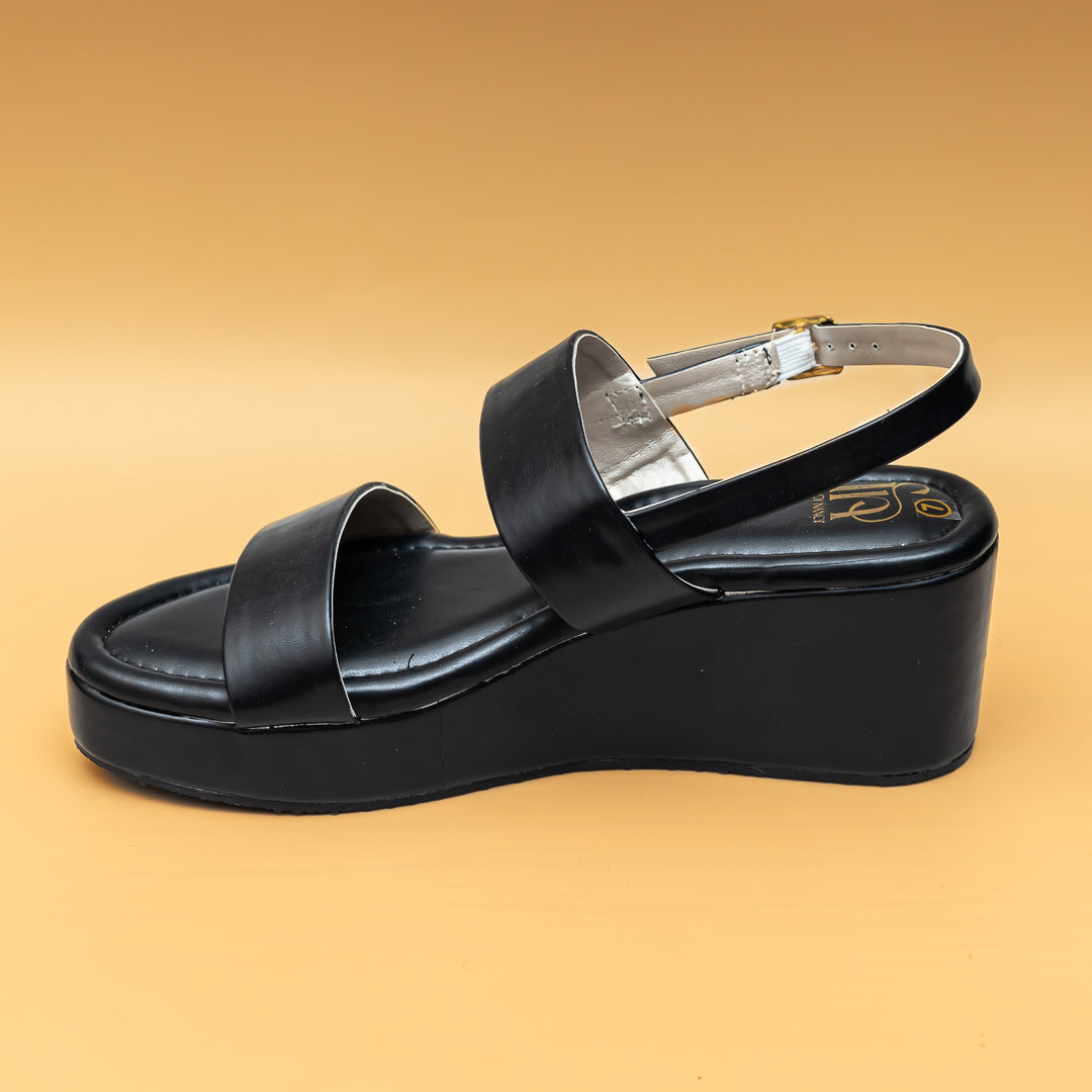 Twin Strap Sandals - Black