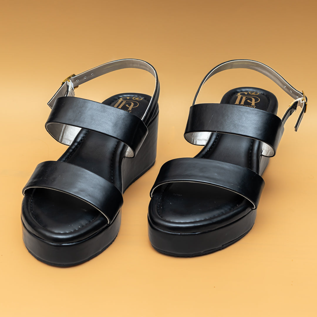 Twin Strap Sandals - Black