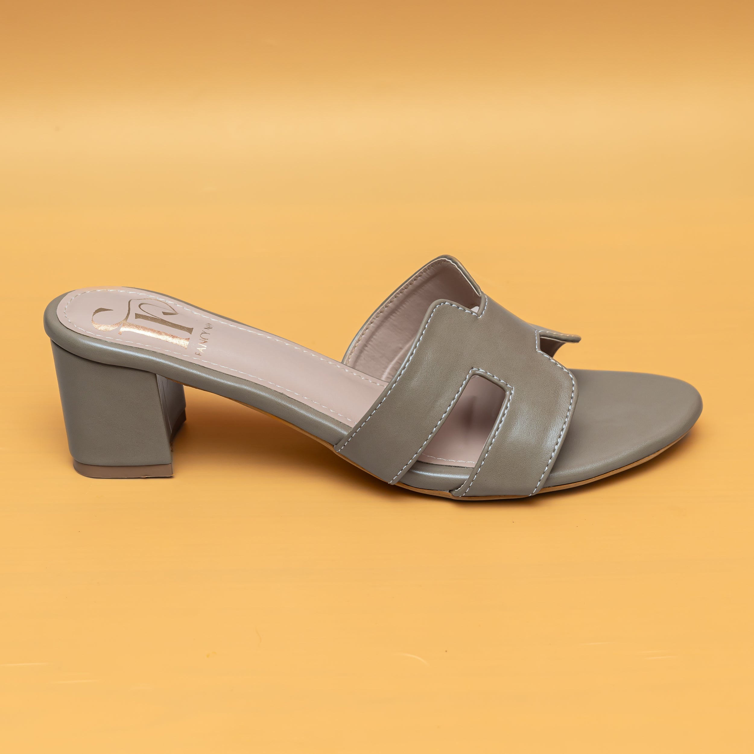 H Style Mules - Grey