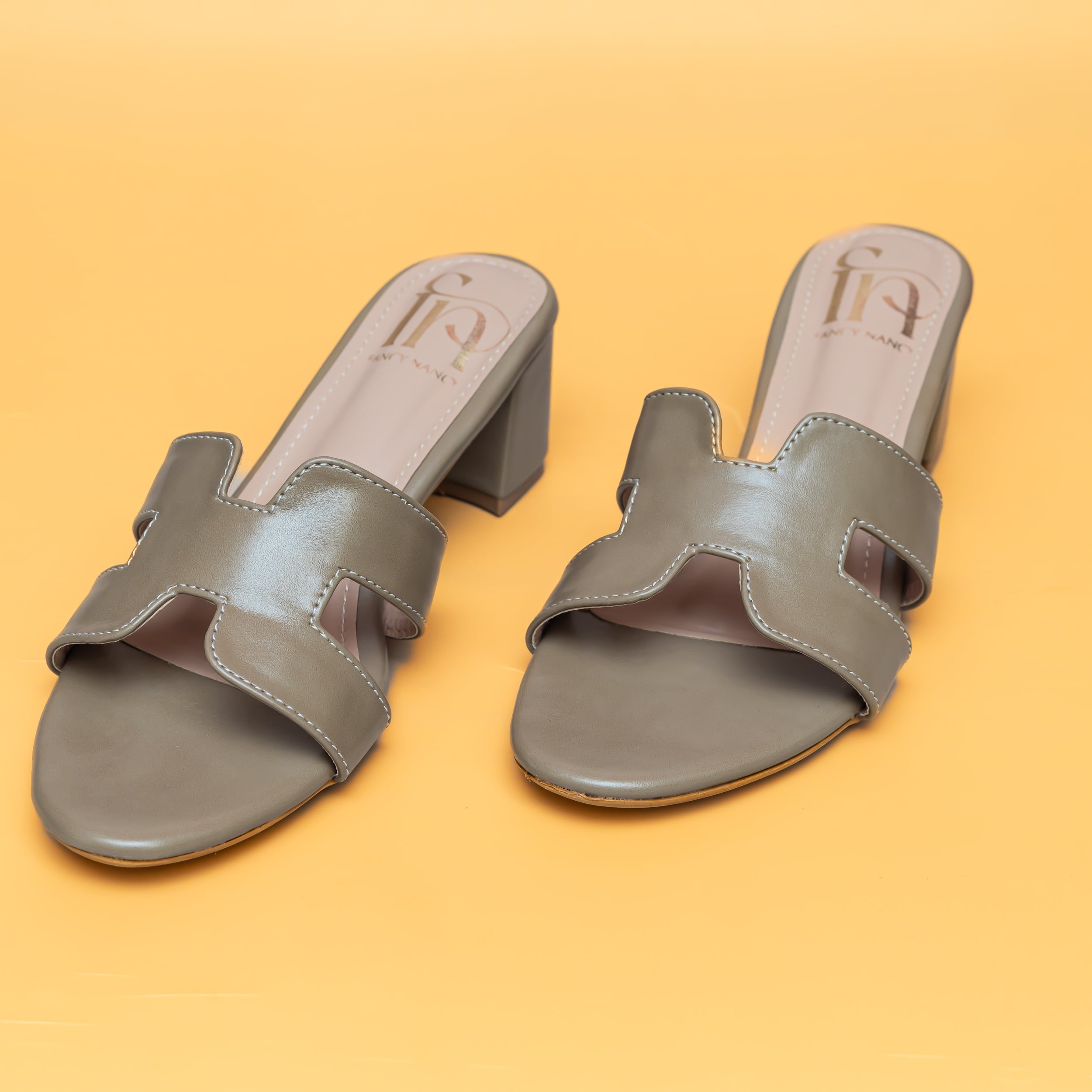 H Style Mules - Grey