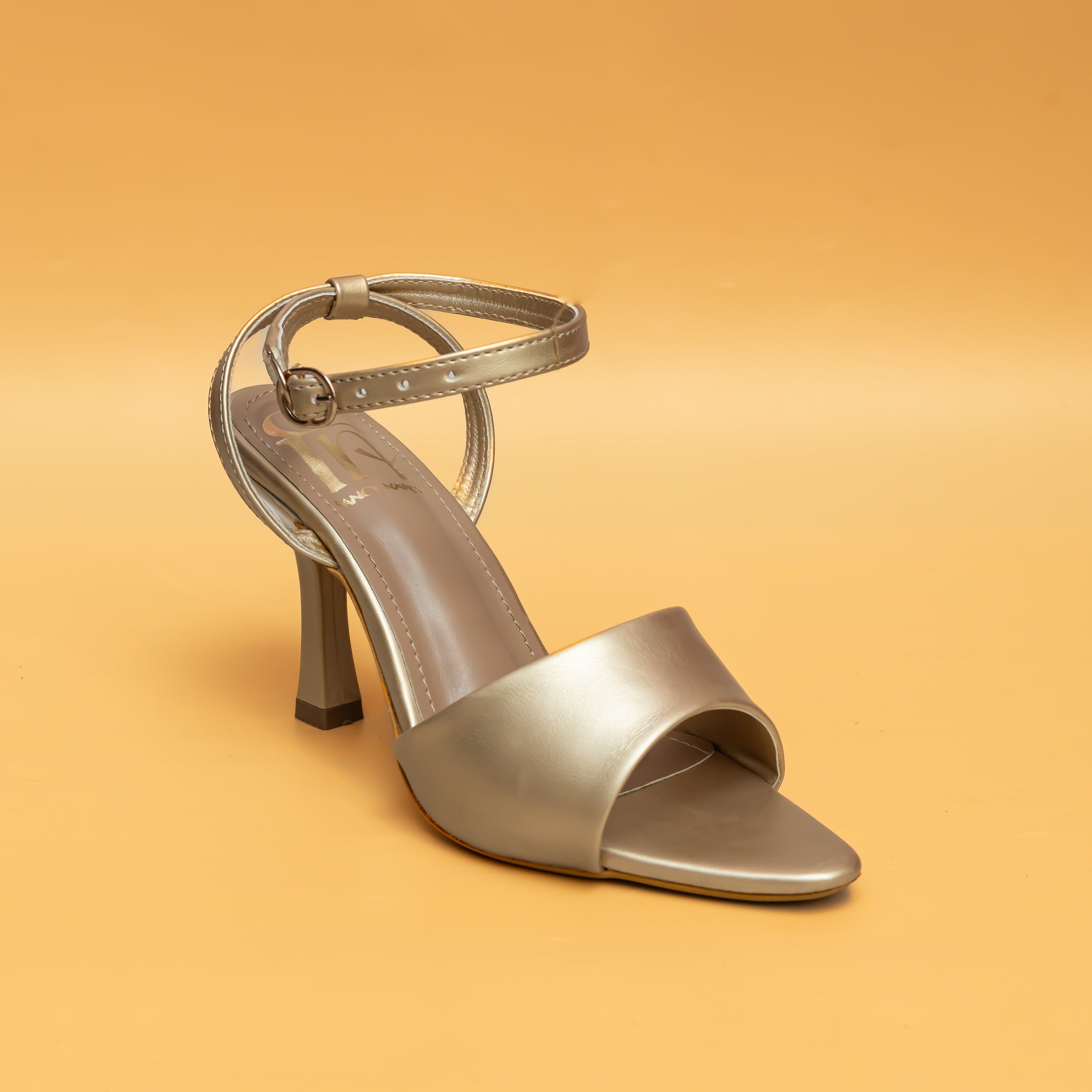 Pointed Toe Ankle Straps - Gold