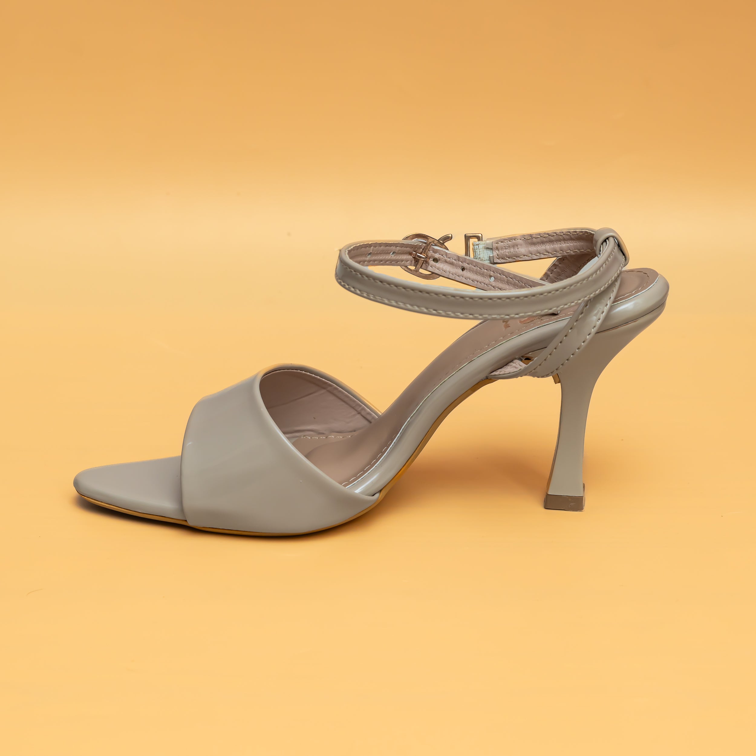 Pointed Toe Ankle Straps - Beige