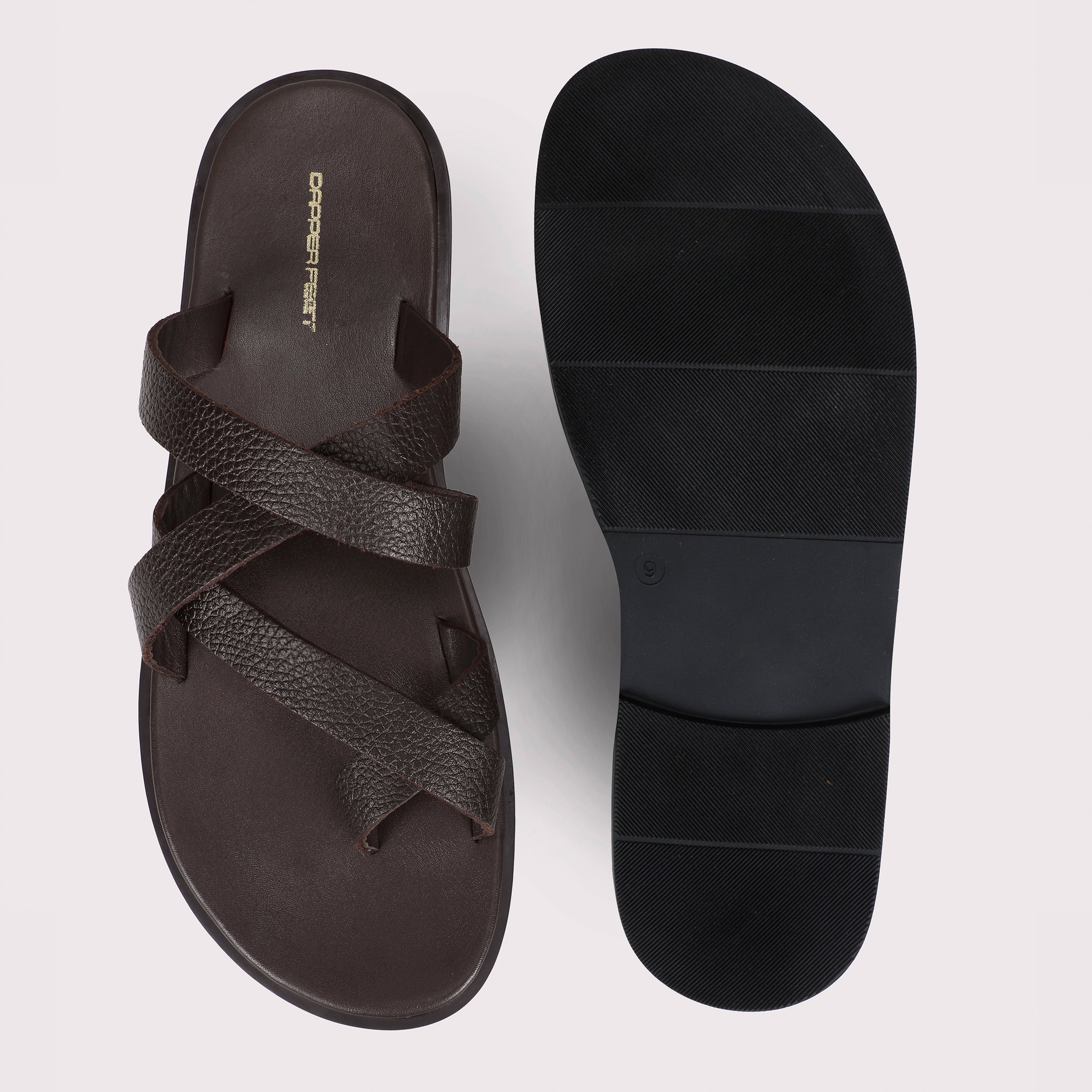 Mild Strap Slippers - Brown