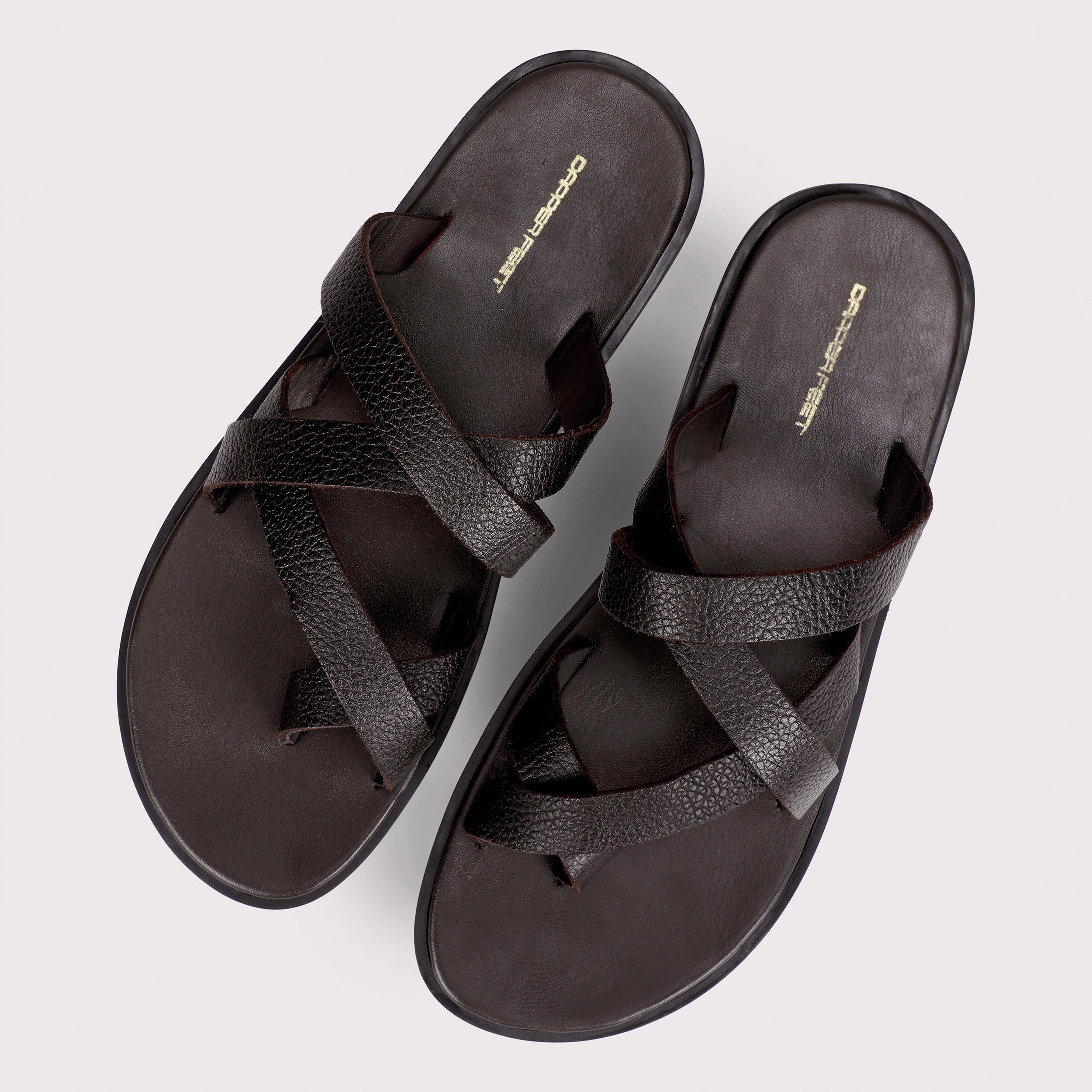 Mild Strap Slippers - Brown