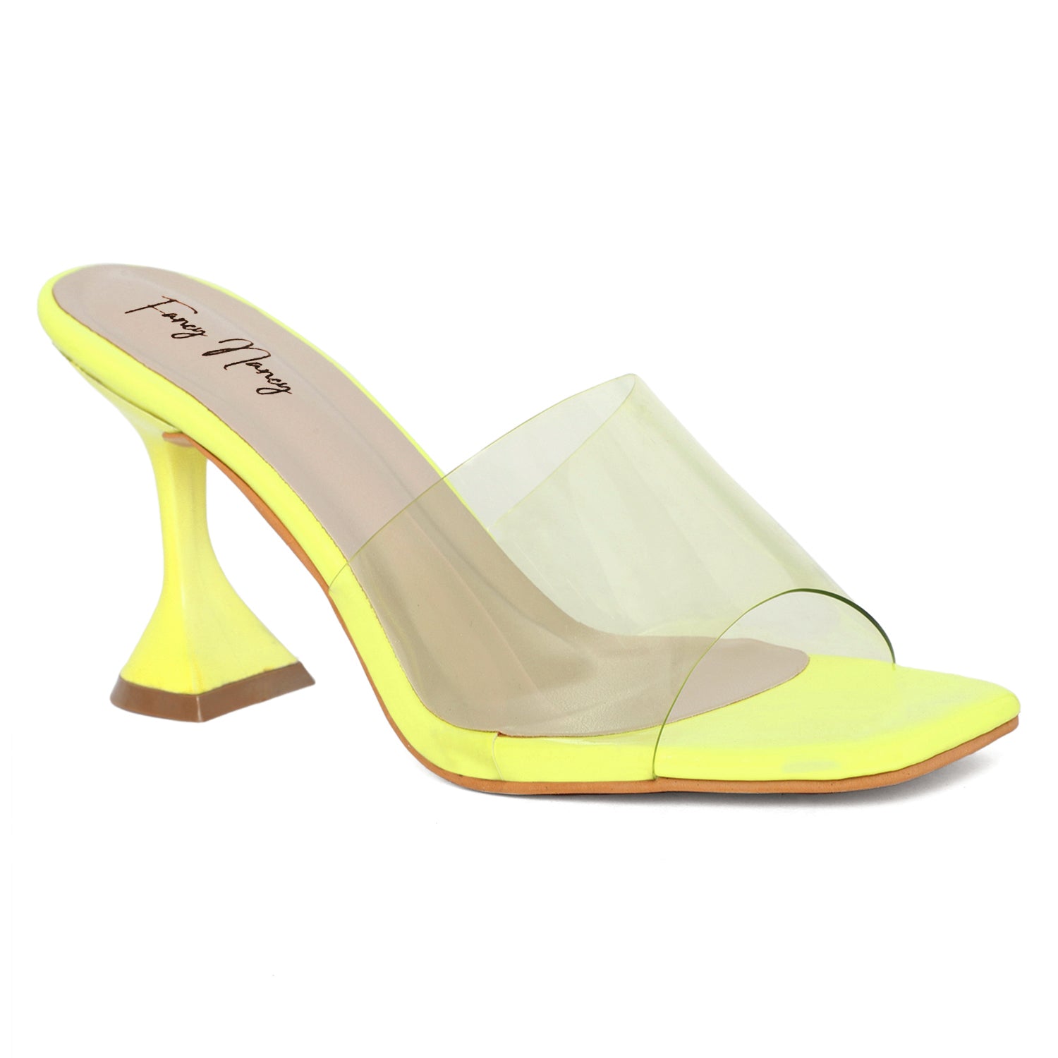 Neon best sale clear heels