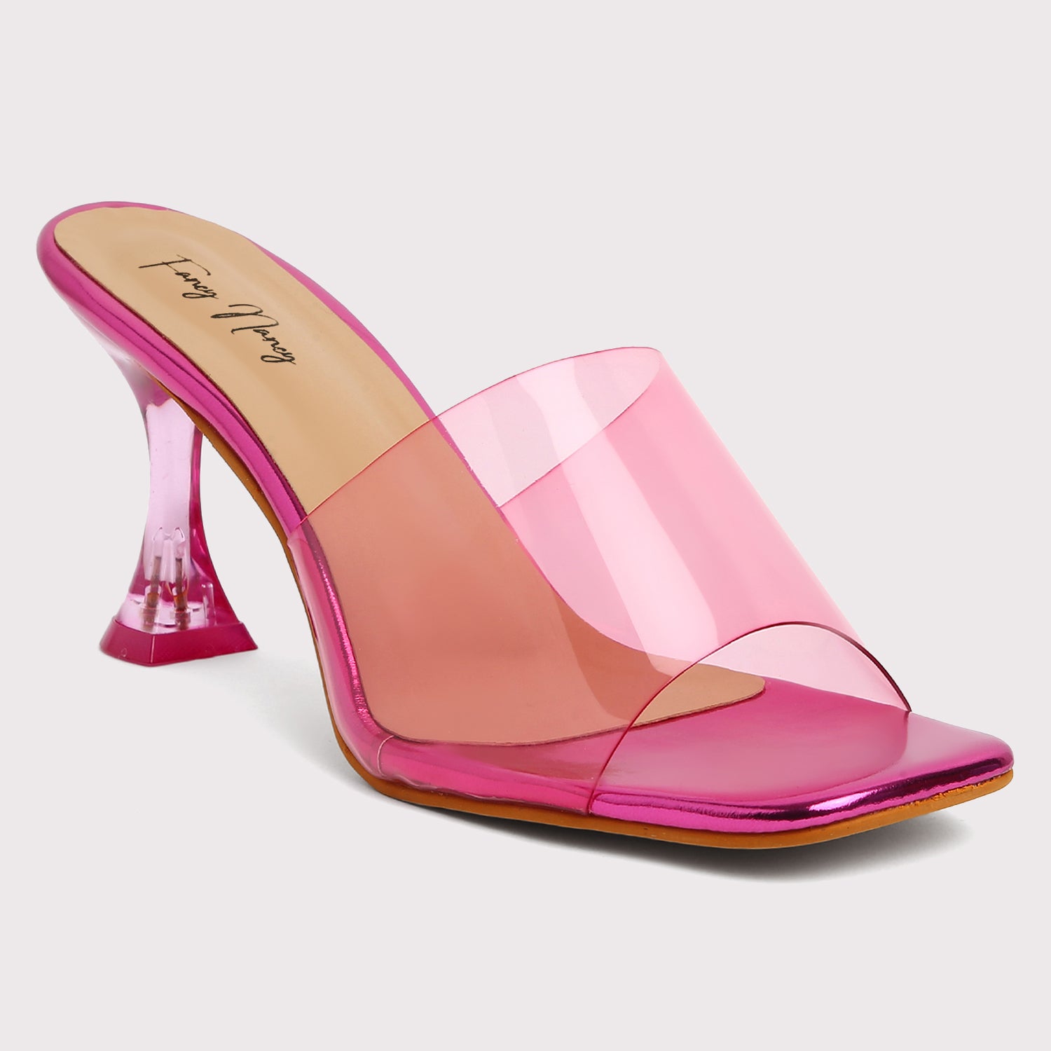 Falo peep-toe clear wedge sandals – RolisaStyle