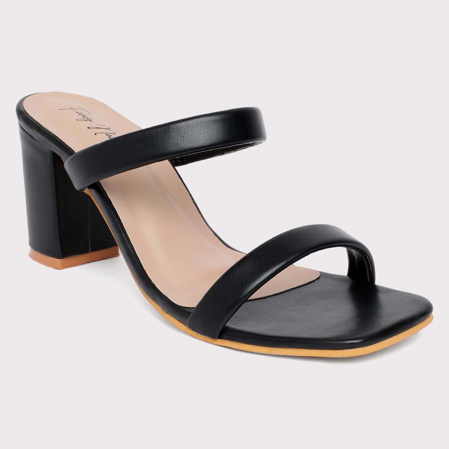 Double Strap Sandals - Black