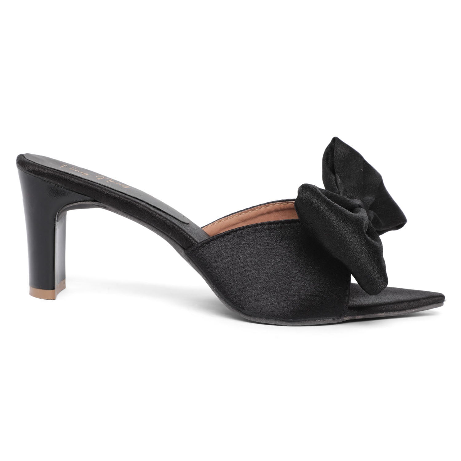 Black Wrap Around Diamante Bow High Heel – FloralKini