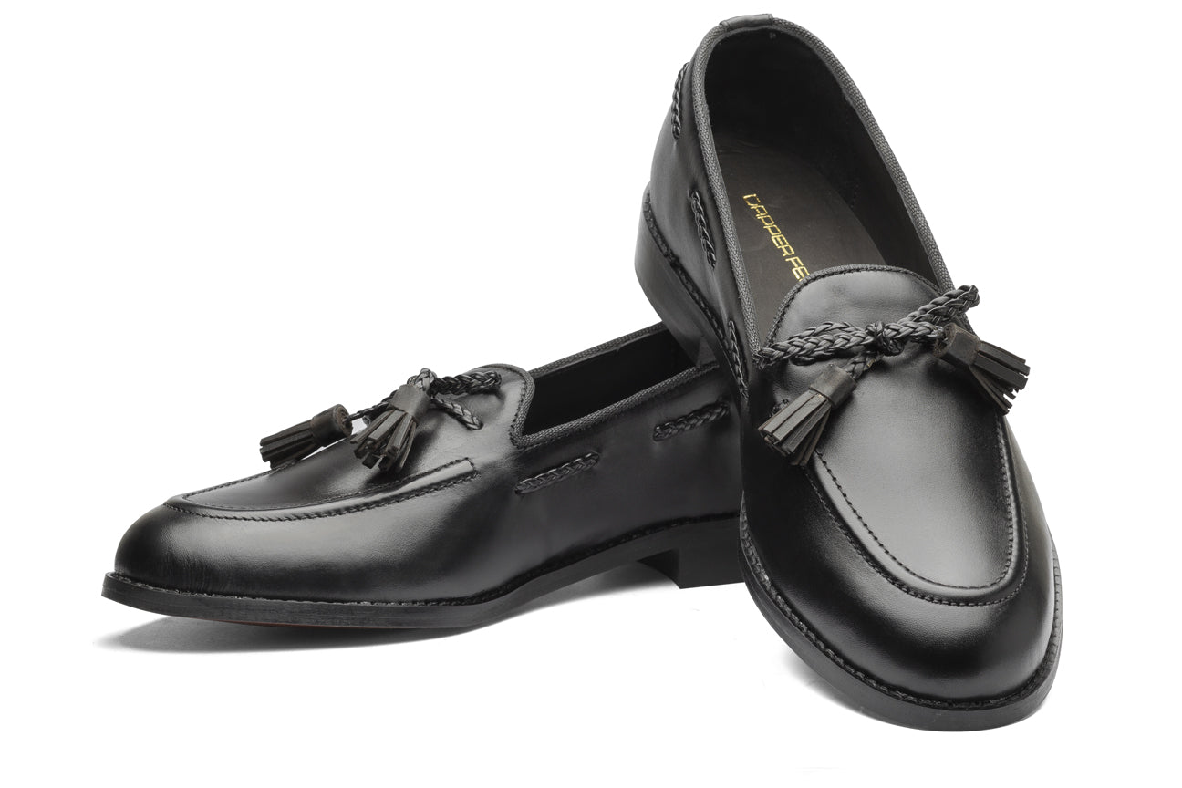 Winston Leather Knot Loafers - Black - Dapperfeet