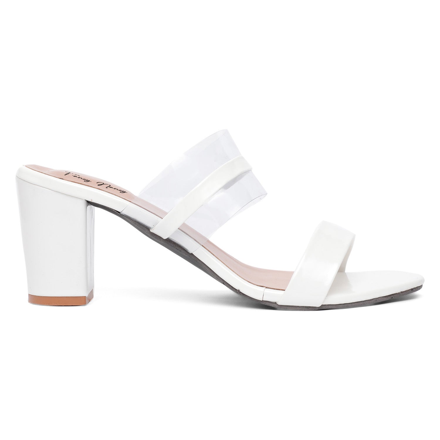 White two strap discount sandals