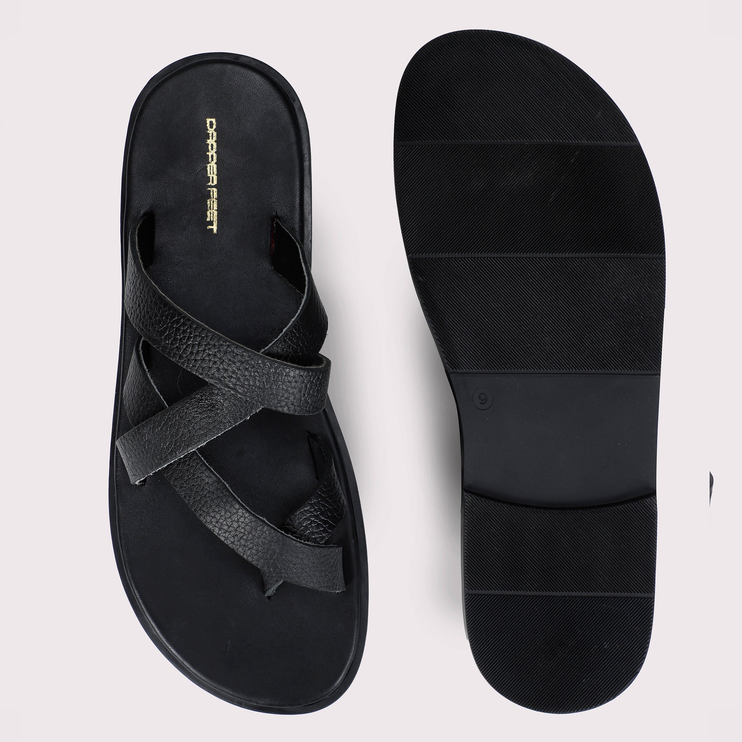 Mild Strap Slippers - Black