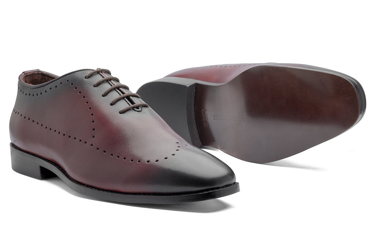 King Liam Oxfords - Cherry - Dapperfeet