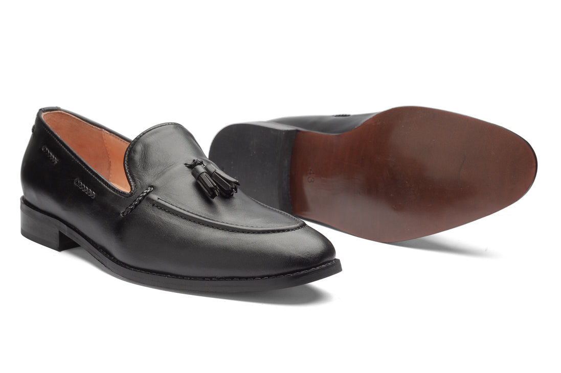 Kash 2 Tassel Loafers - Black - Dapperfeet