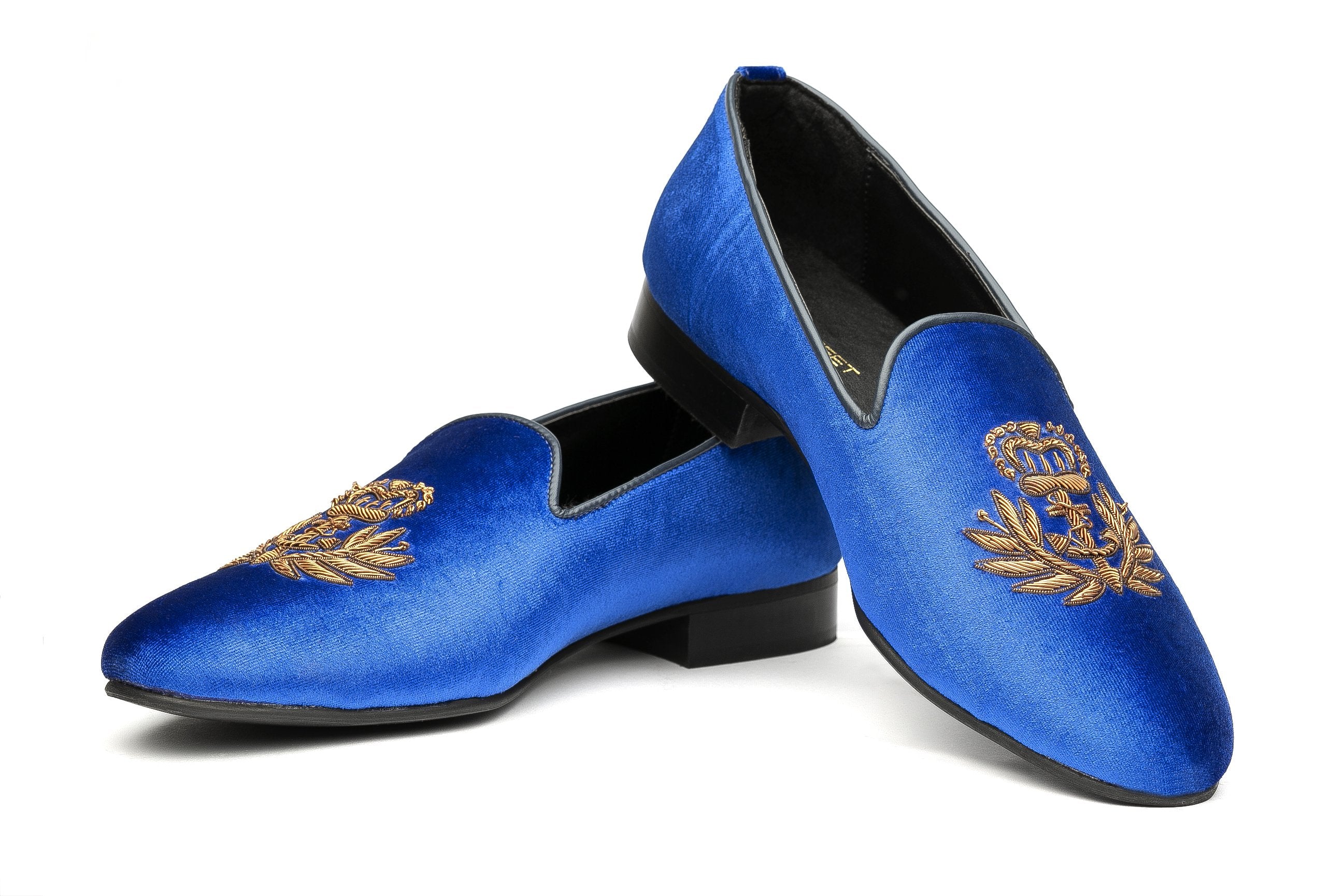 Fred Arrow Zardozi Slipons  - Blue - Dapperfeet