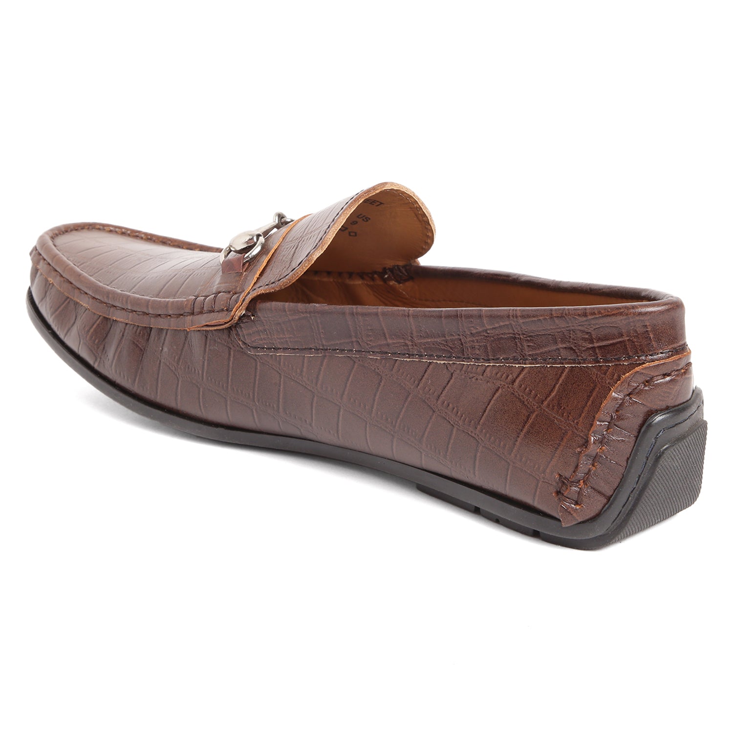 Horsebit Buckle Driving Shoes - Croc Brown