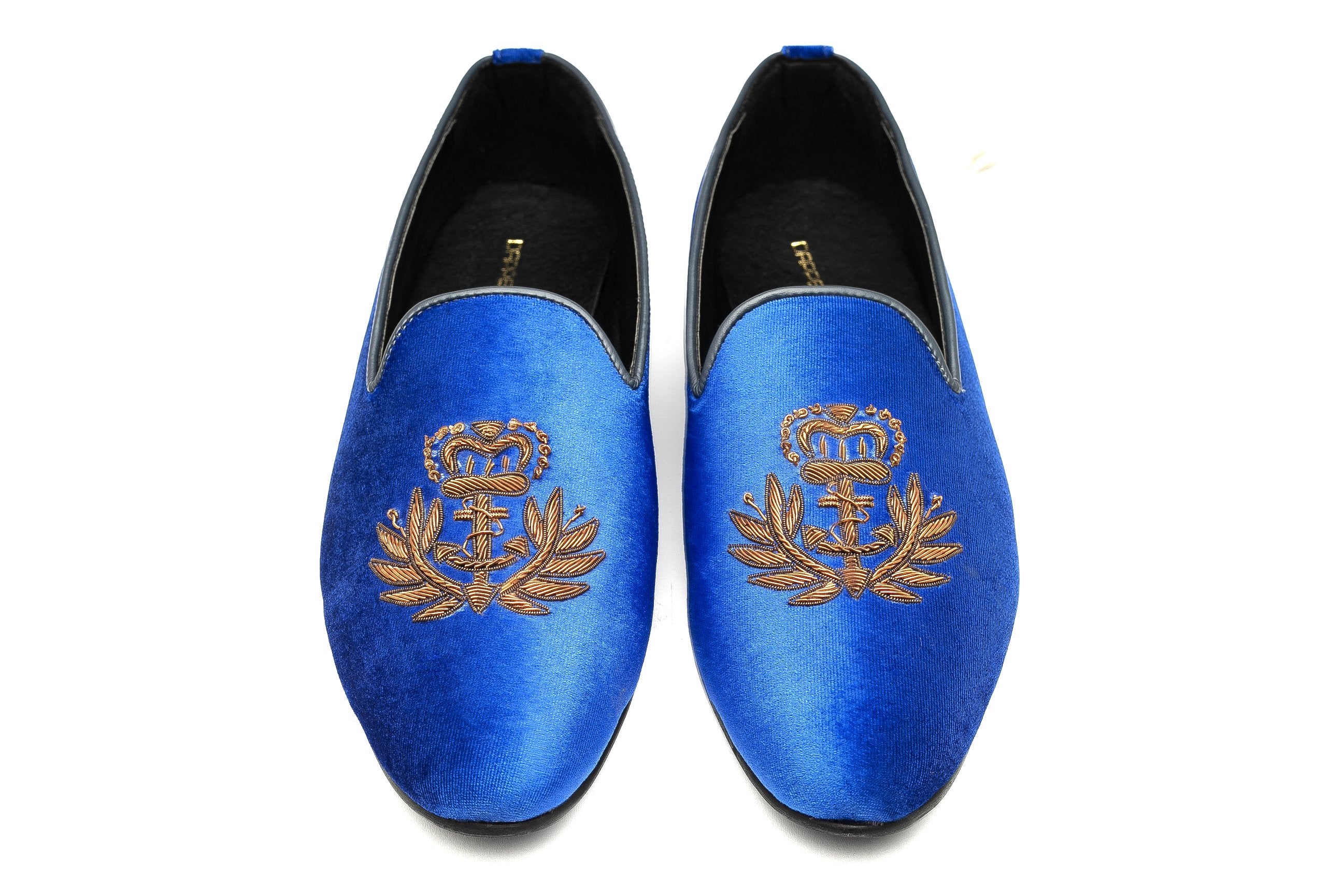 Fred Arrow Zardozi Slipons  - Blue - Dapperfeet