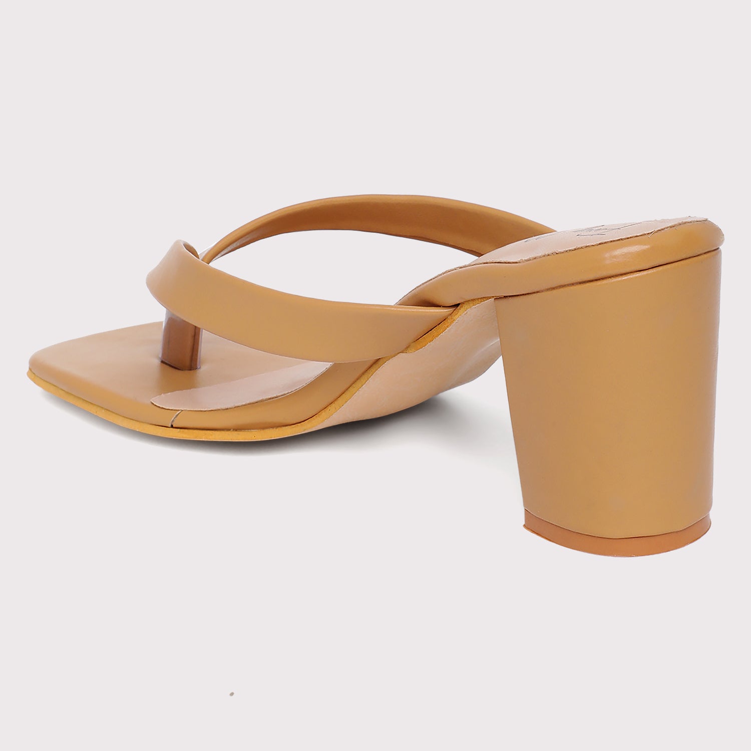 V Strap Sandals - Nude